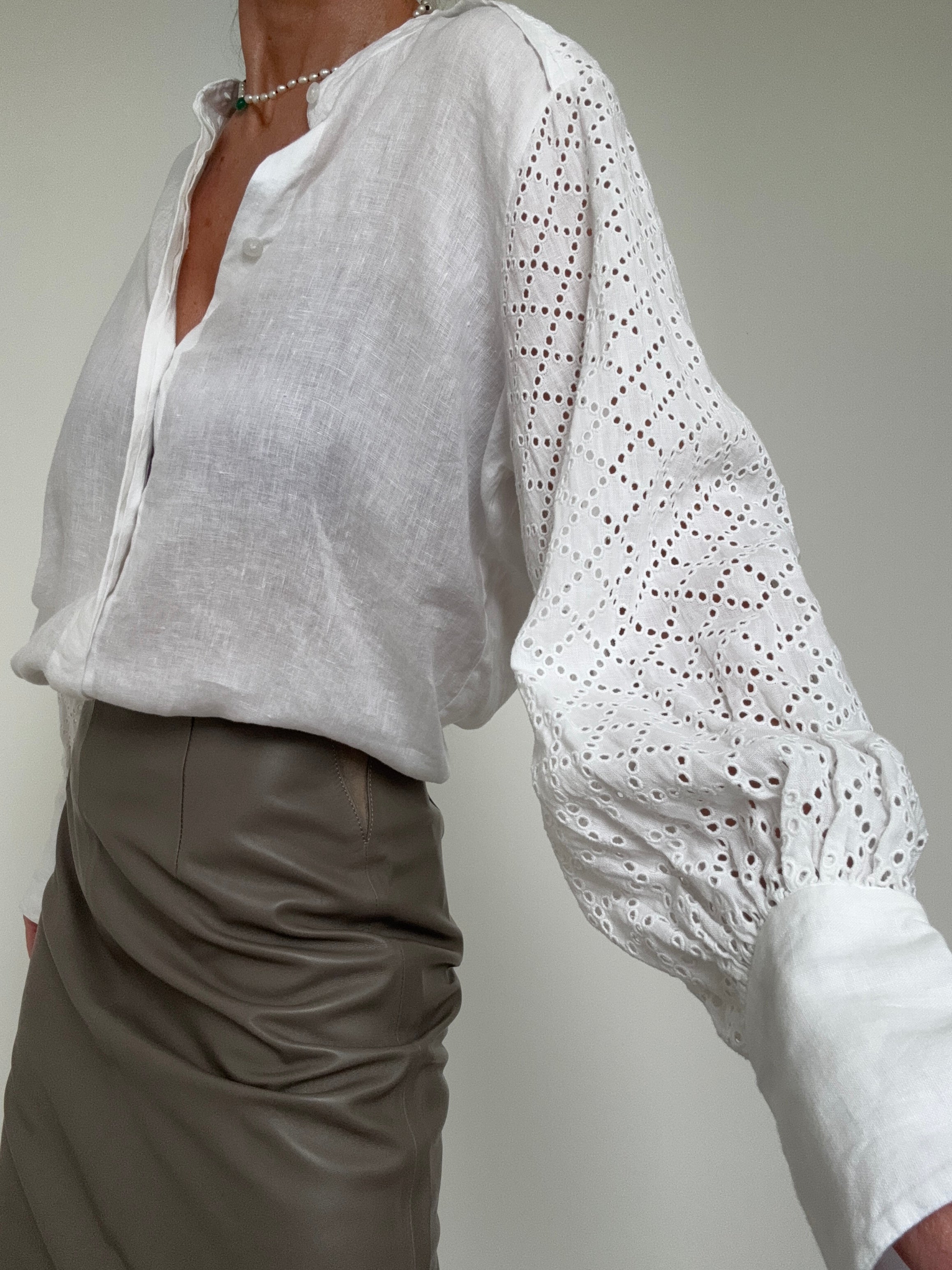 White Linen Shirt | Tops