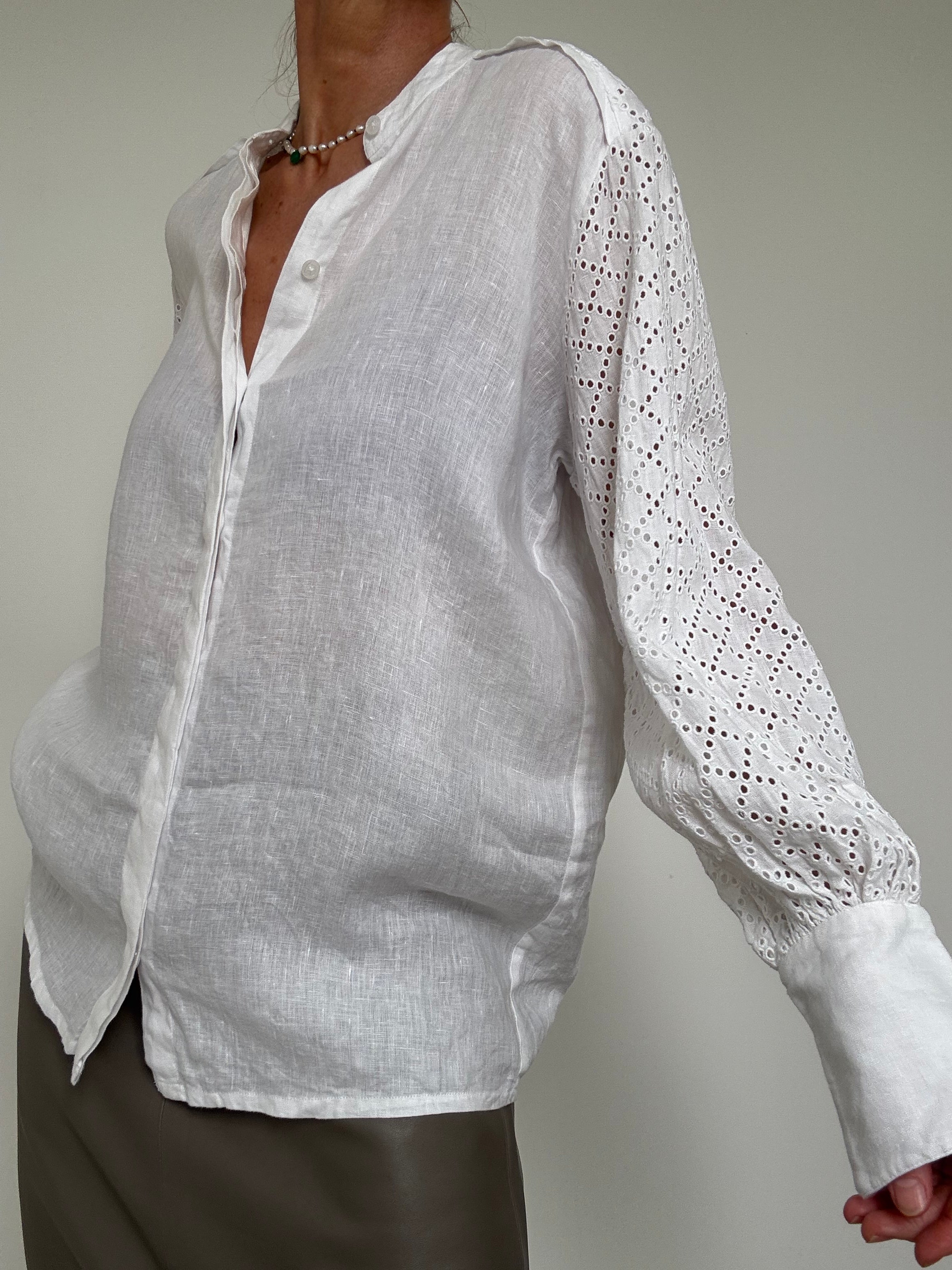 White Linen Shirt | Tops