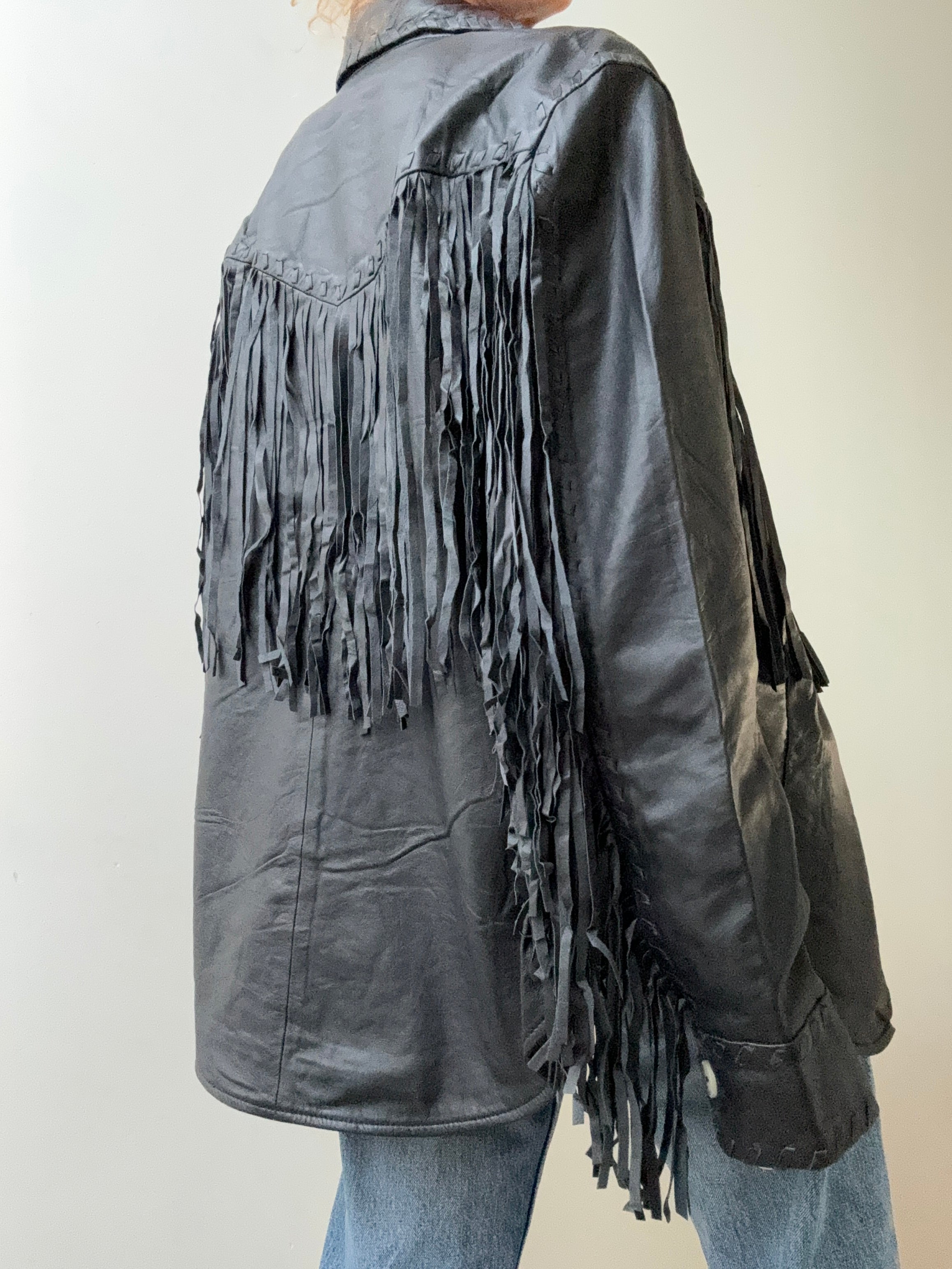 Idyllwind Amburn Leather Fringe Shacket | Jackets