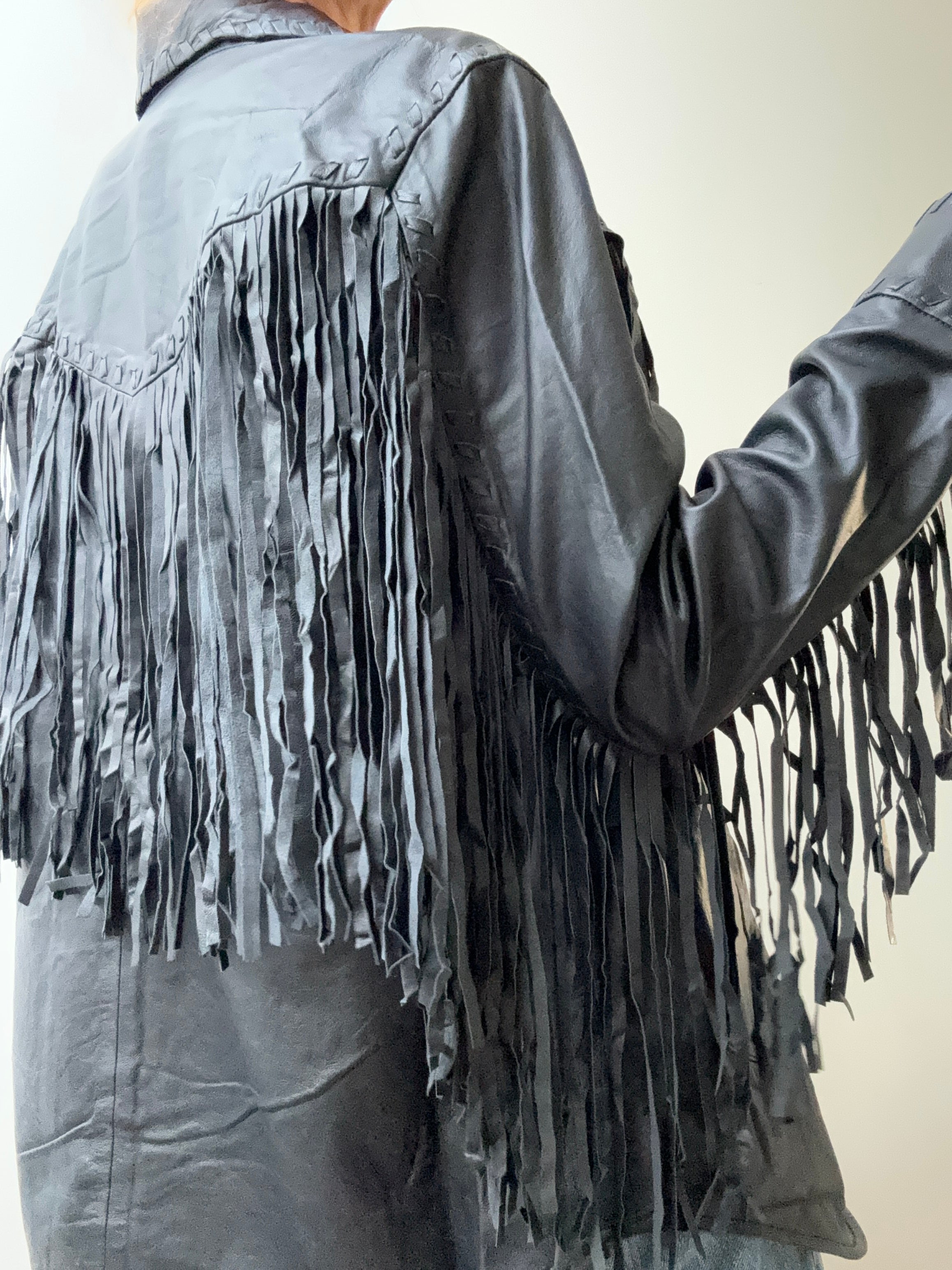 Idyllwind Amburn Leather Fringe Shacket | Jackets