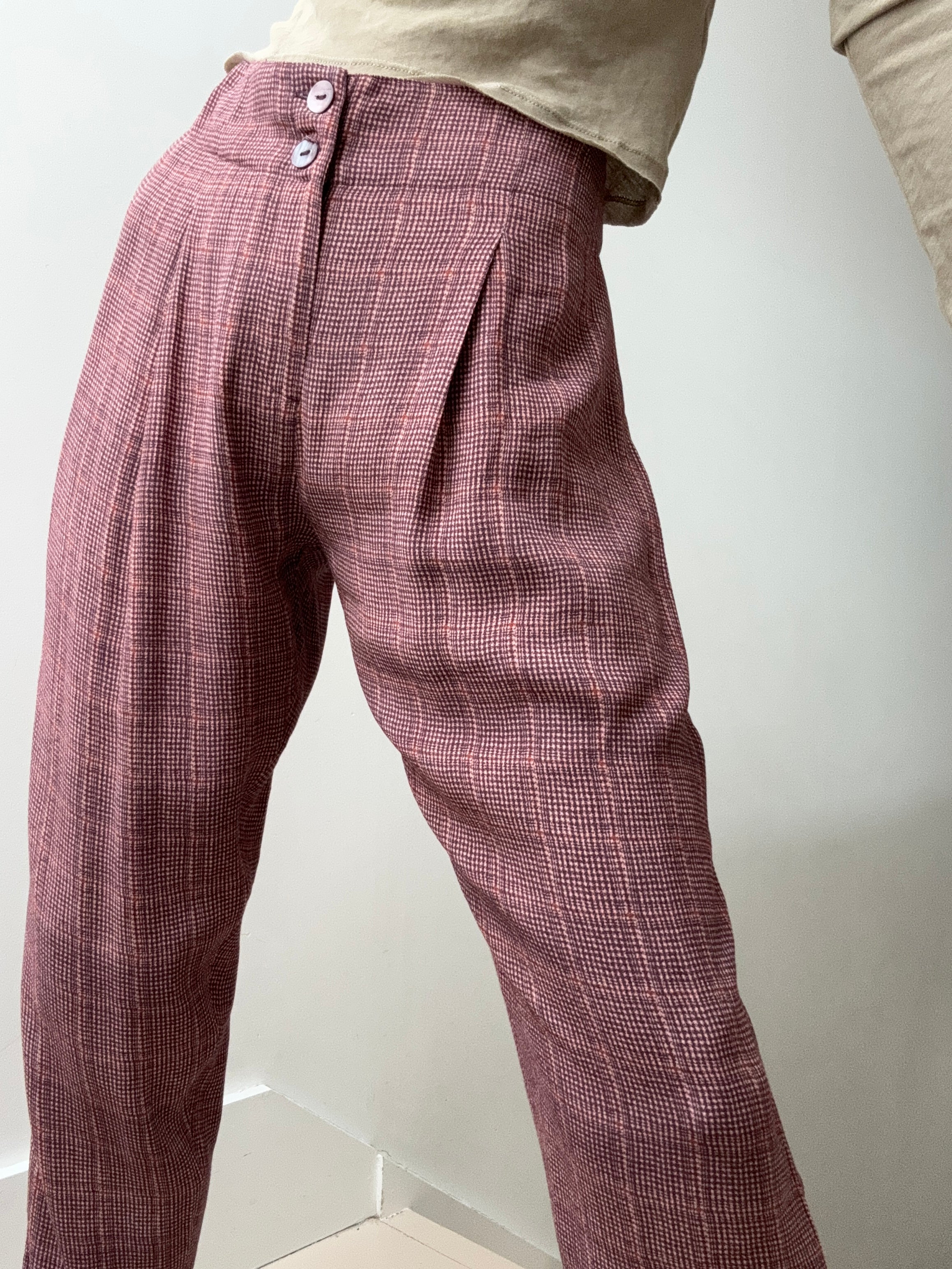 Indi & Cold Terracota Checked Pants | Pants