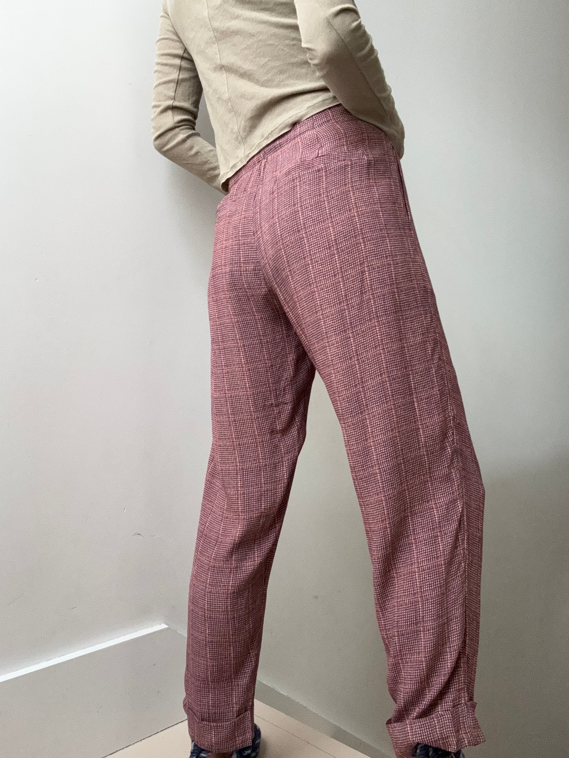 Indi & Cold Terracota Checked Pants | Pants