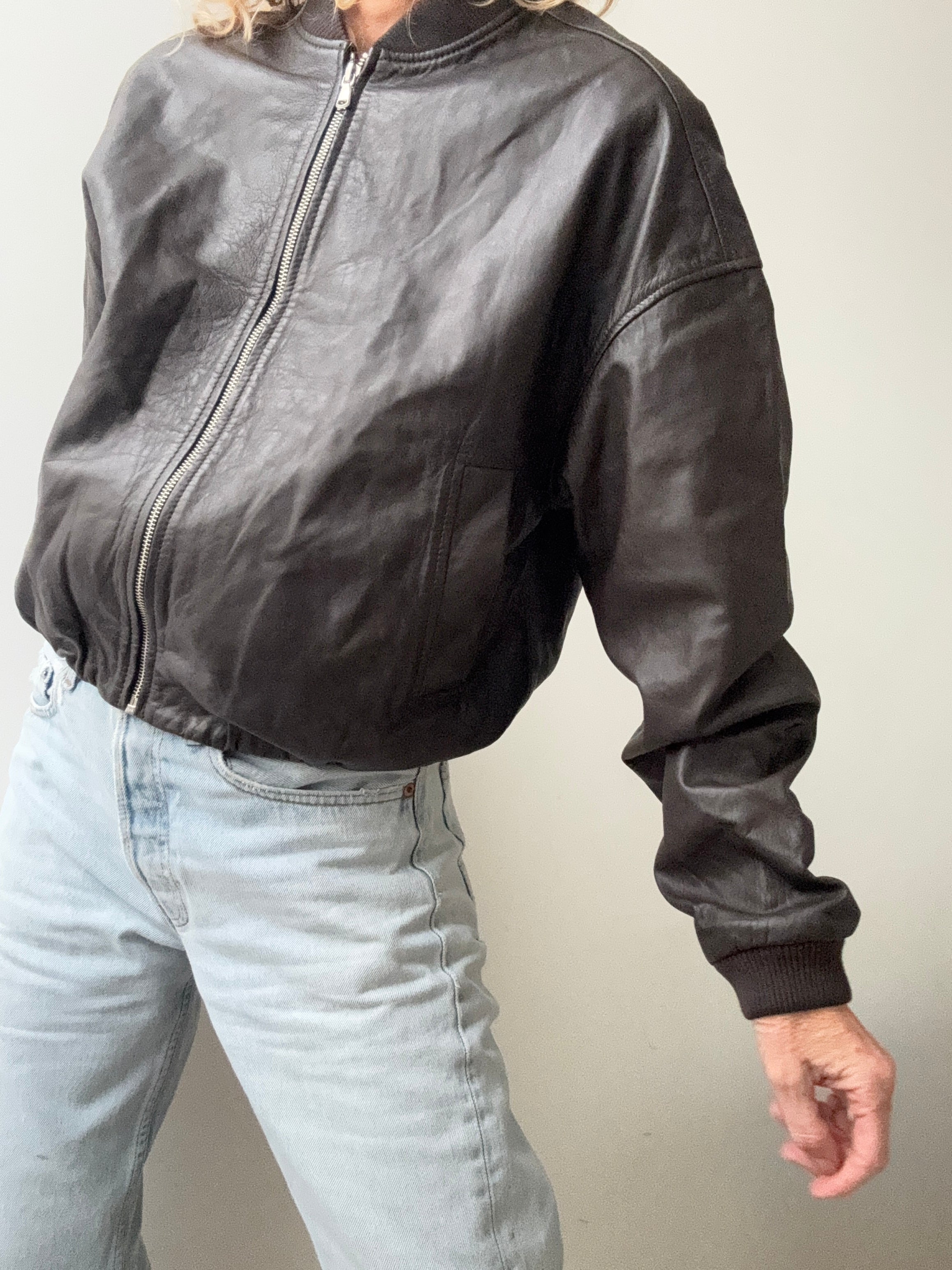 Jake*s Chocolate Leather Bomber Jacket | Jackets