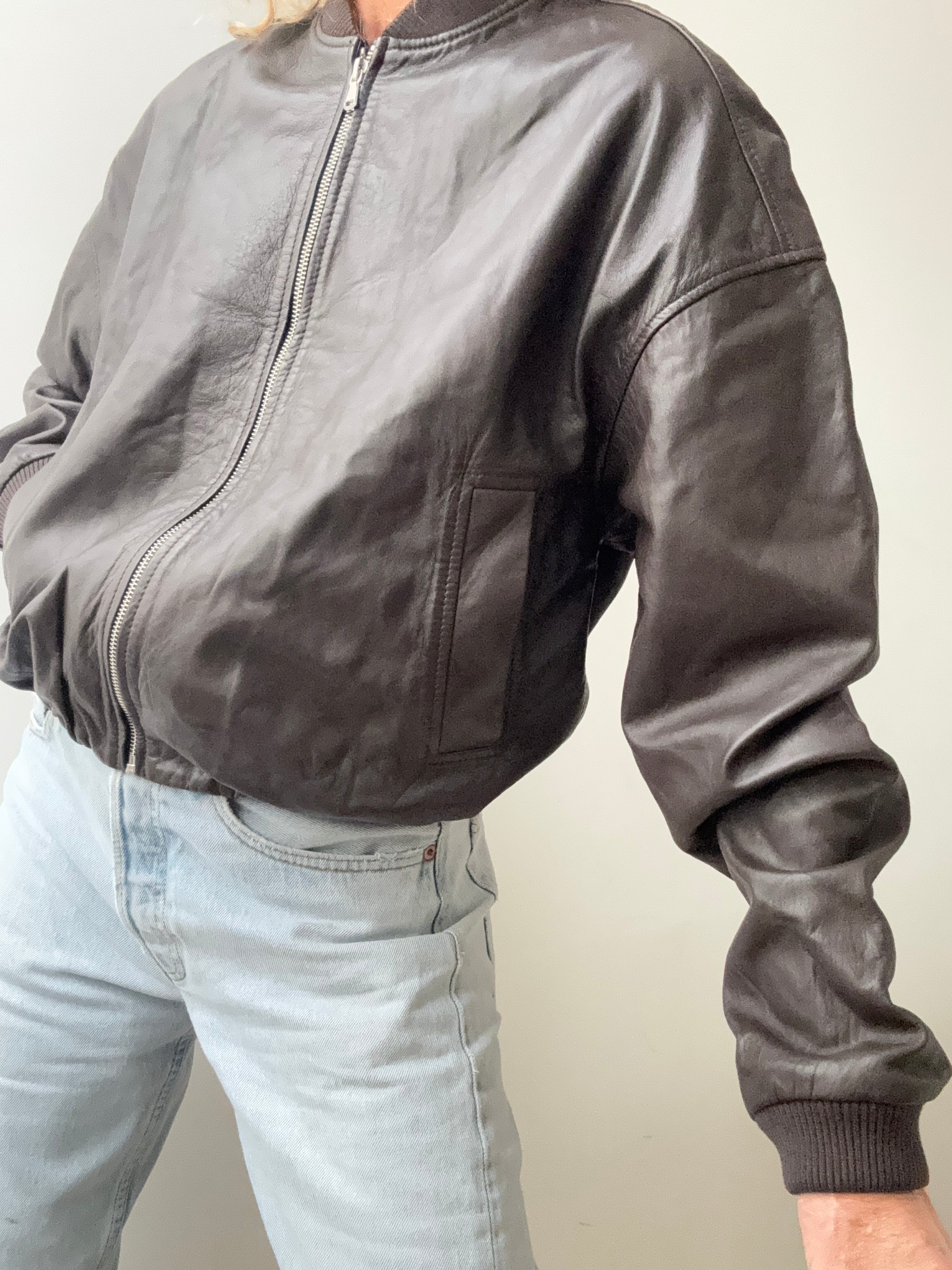Jake*s Chocolate Leather Bomber Jacket | Jackets