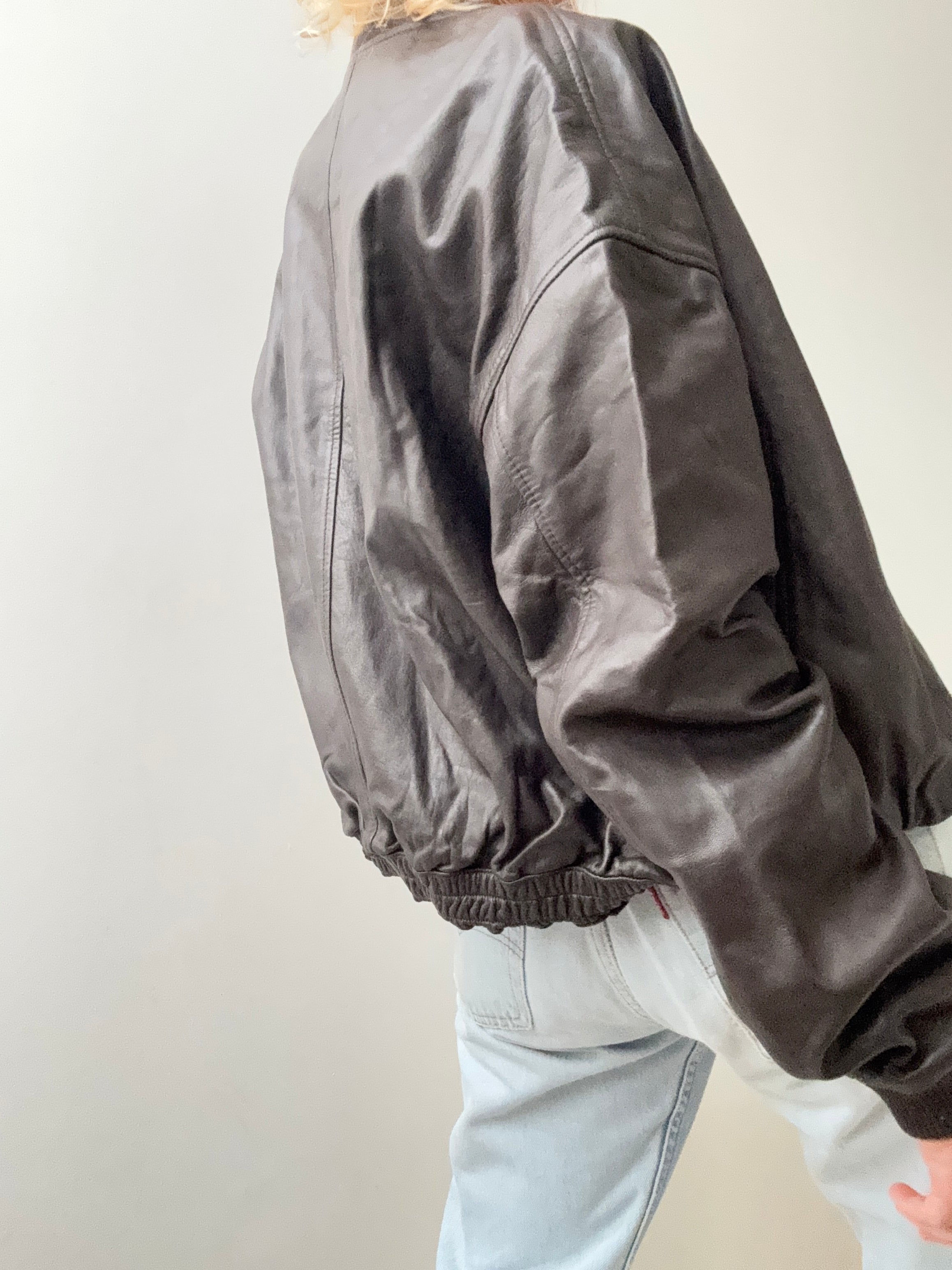 Jake*s Chocolate Leather Bomber Jacket | Jackets