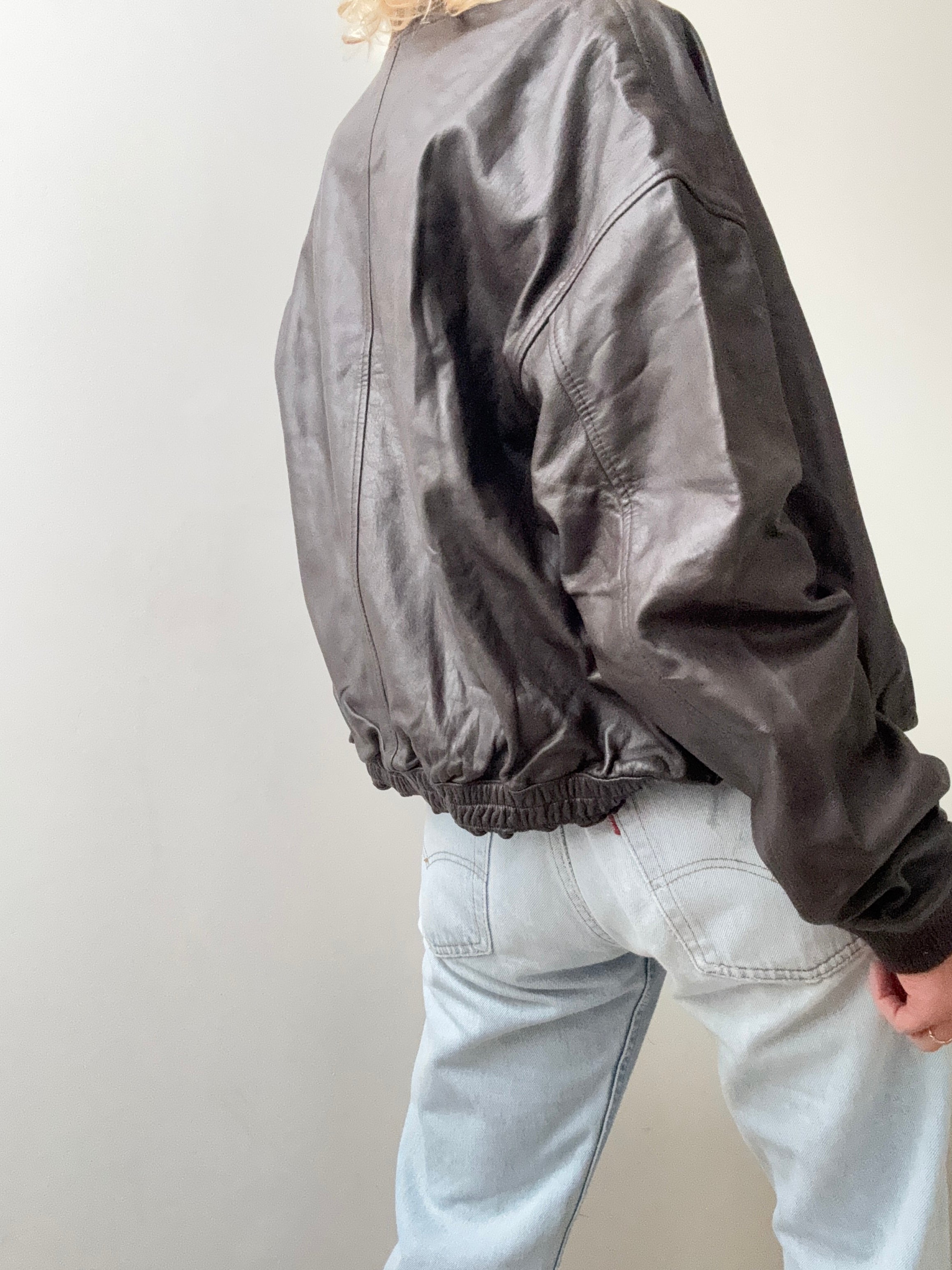 Jake*s Chocolate Leather Bomber Jacket | Jackets
