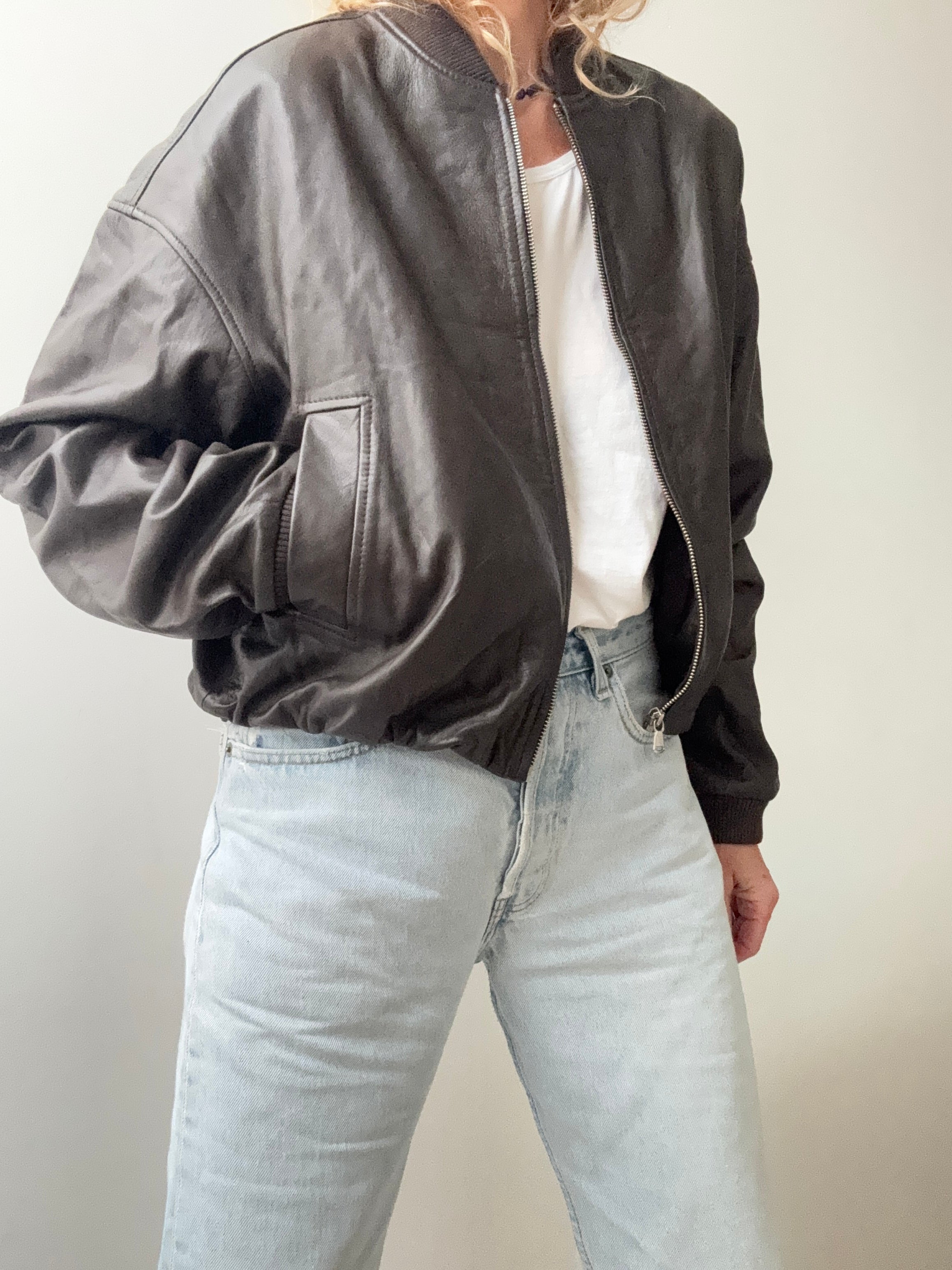 Jake*s Chocolate Leather Bomber Jacket | Jackets
