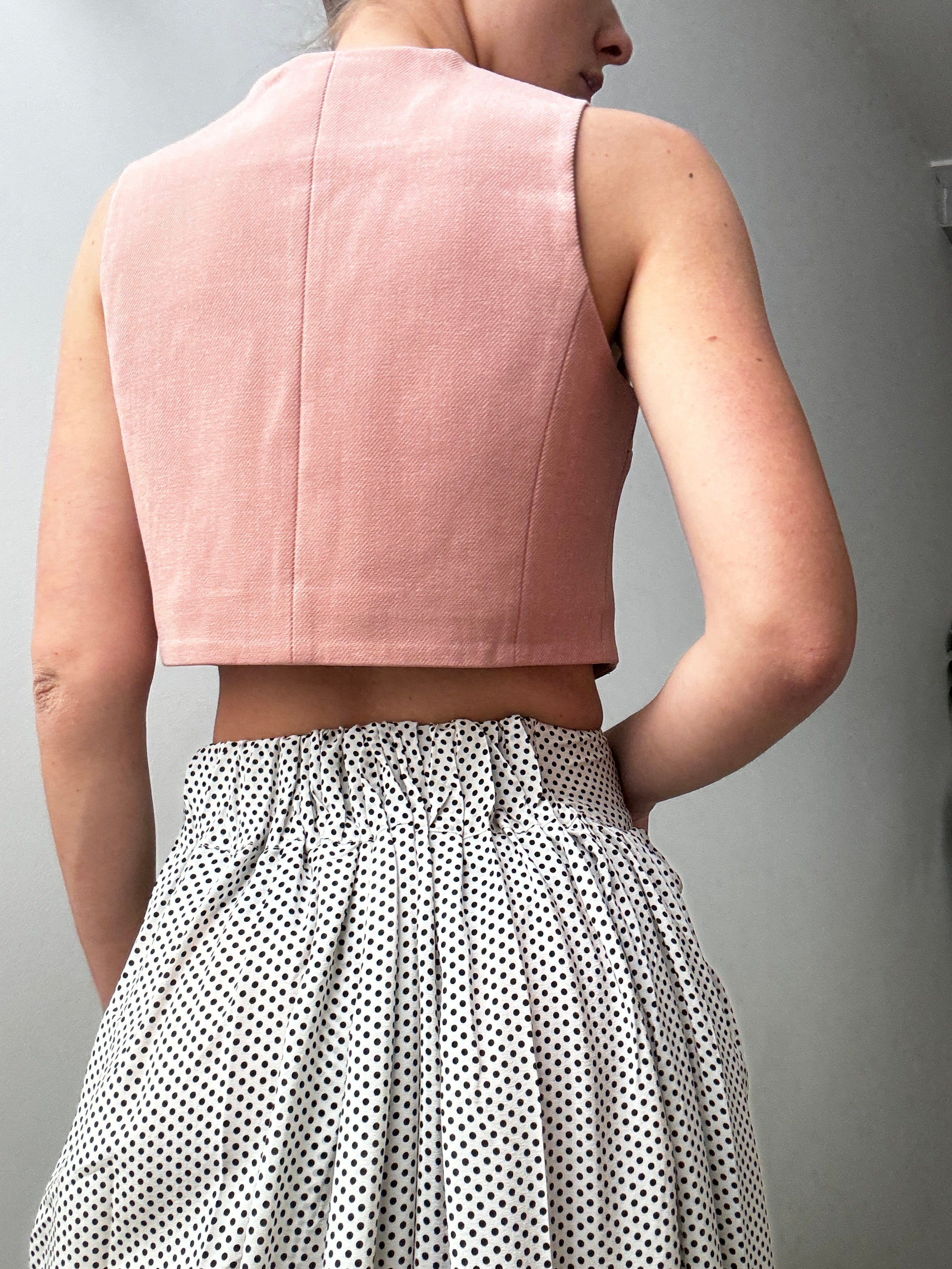 Keep Studio Peach Cropped Vest | Vests