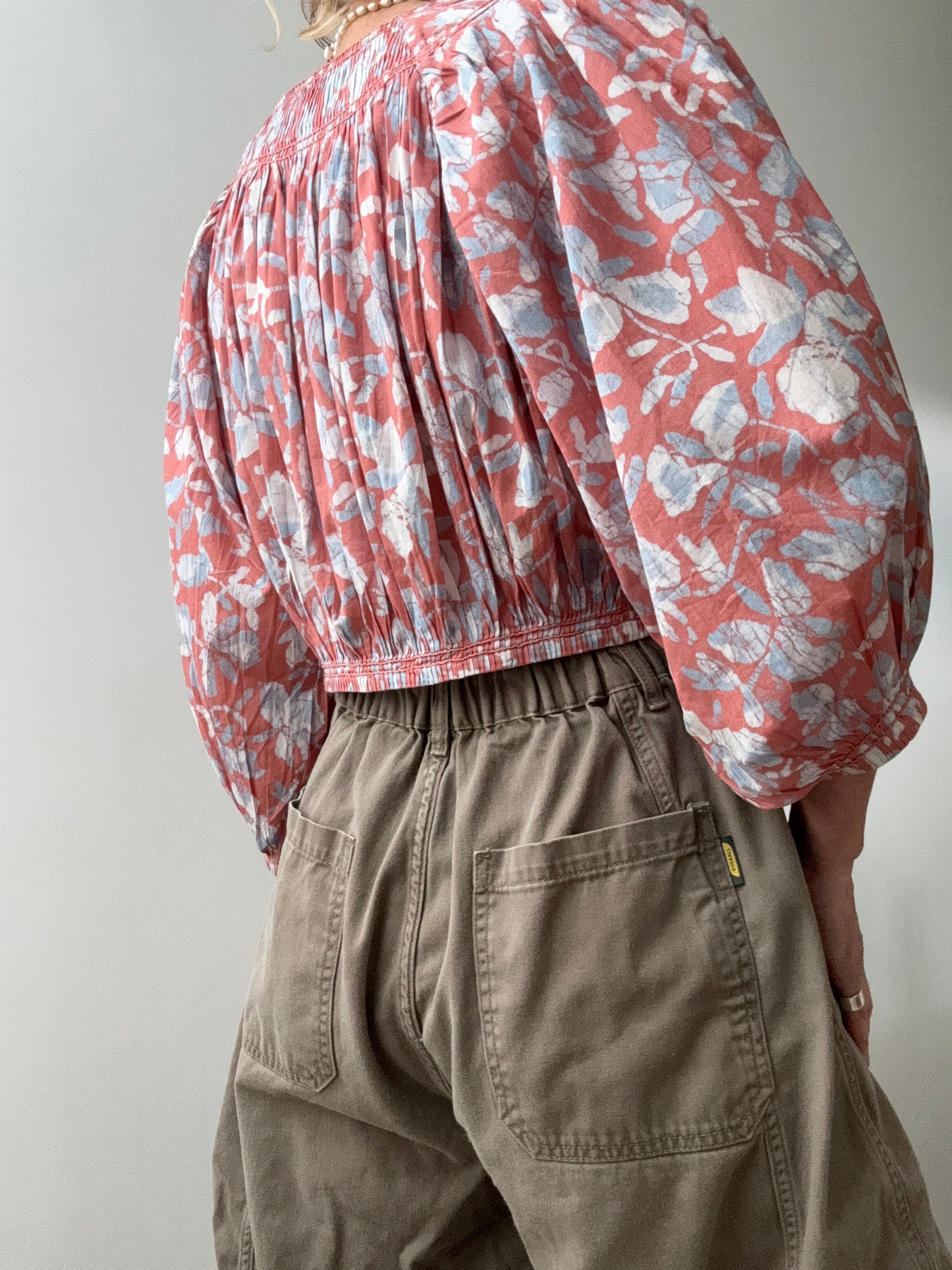 Joie Cropped Please Blouse Terracotta | Tops