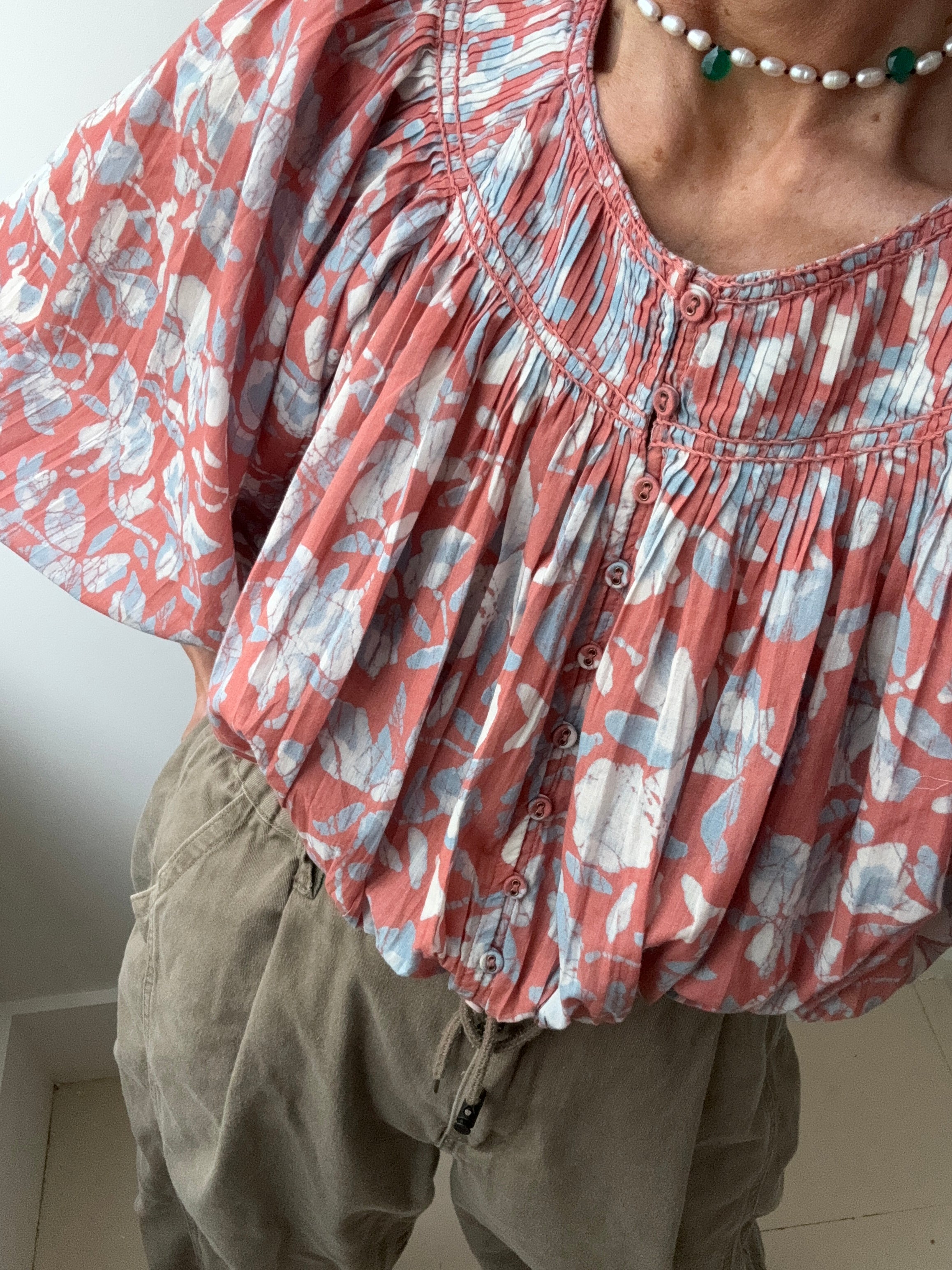 Joie Cropped Please Blouse Terracotta | Tops