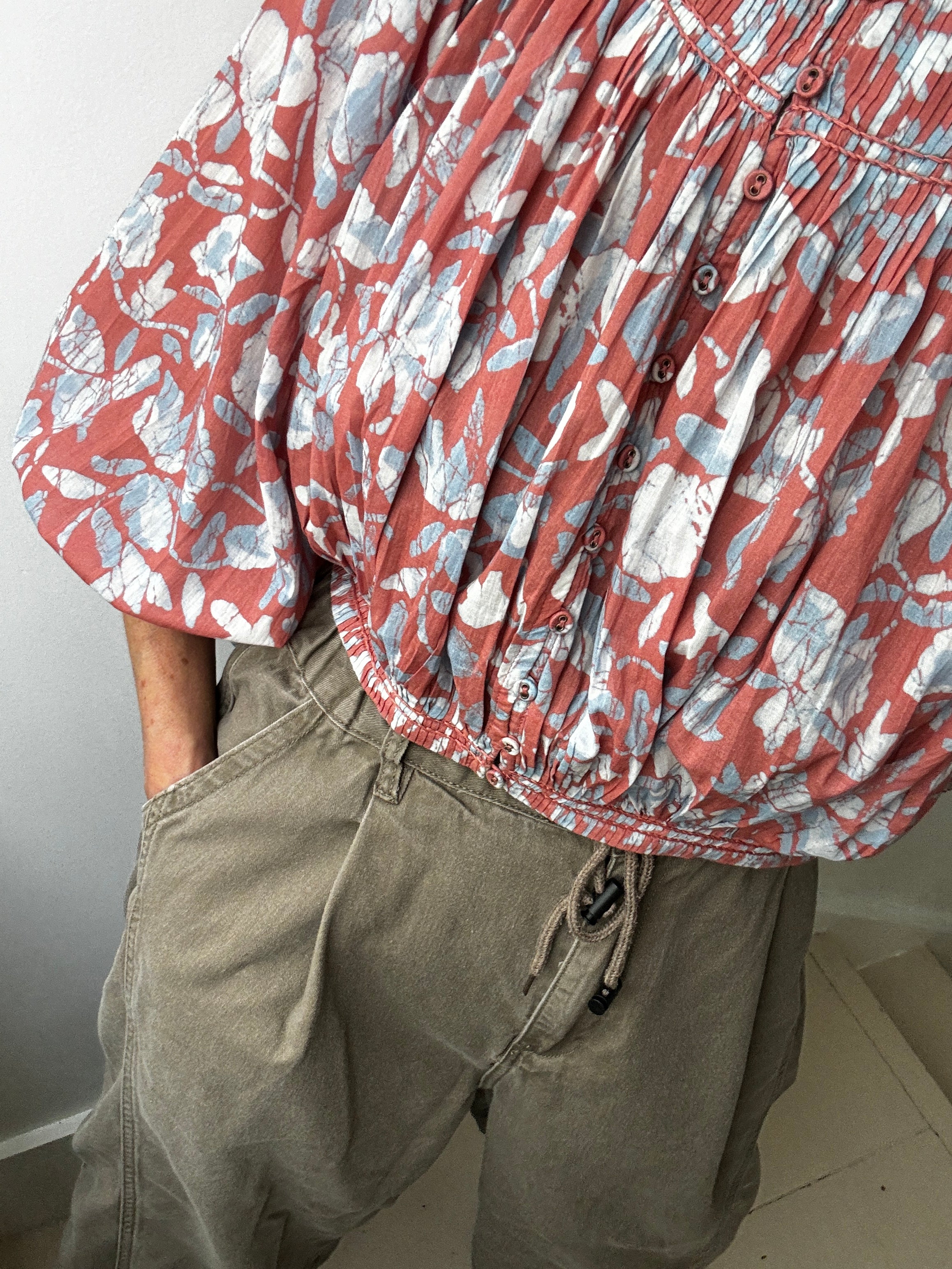 Joie Cropped Please Blouse Terracotta | Tops