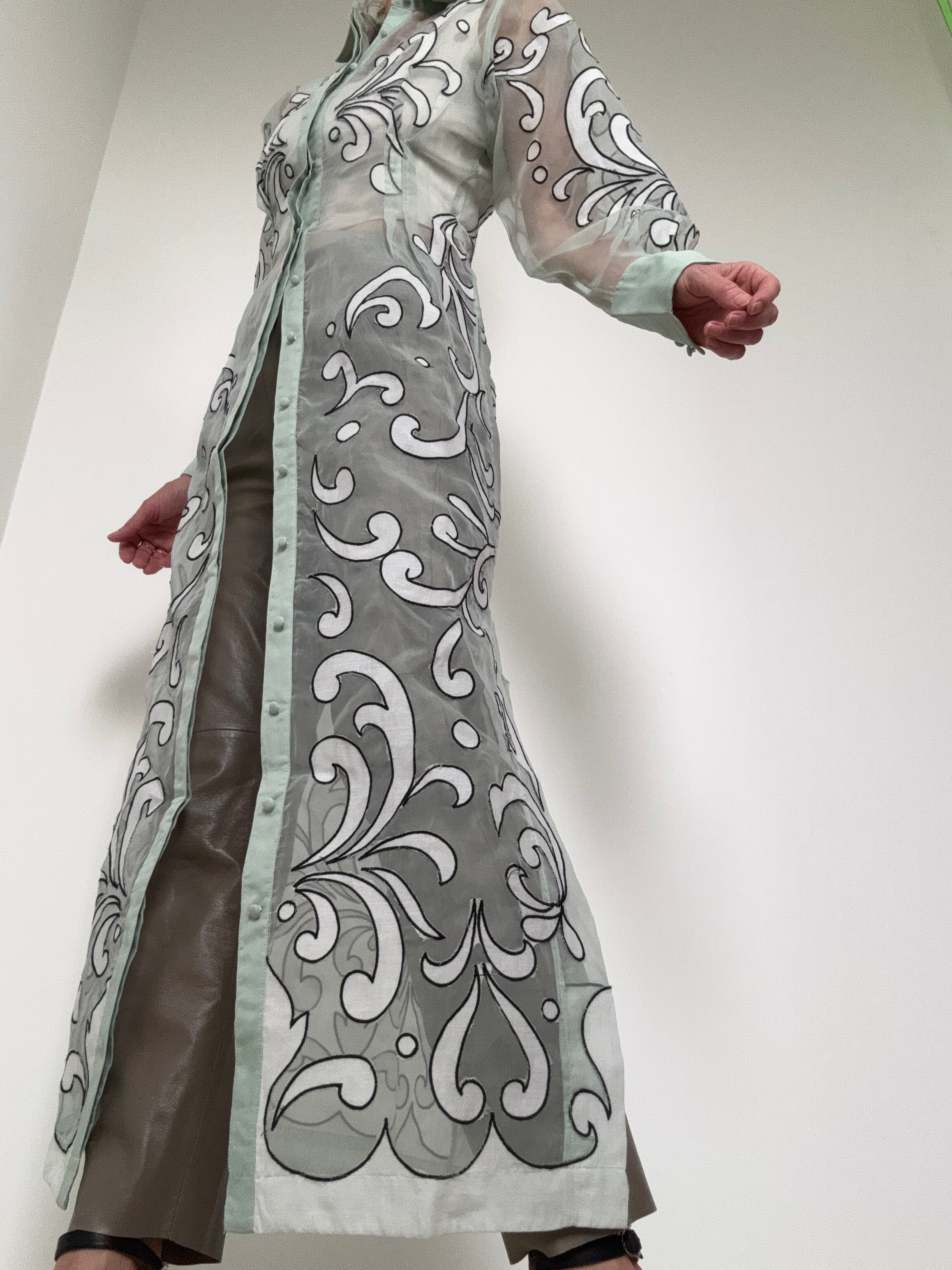 Karen Millen Dresses Applique Foam Button Through Dress