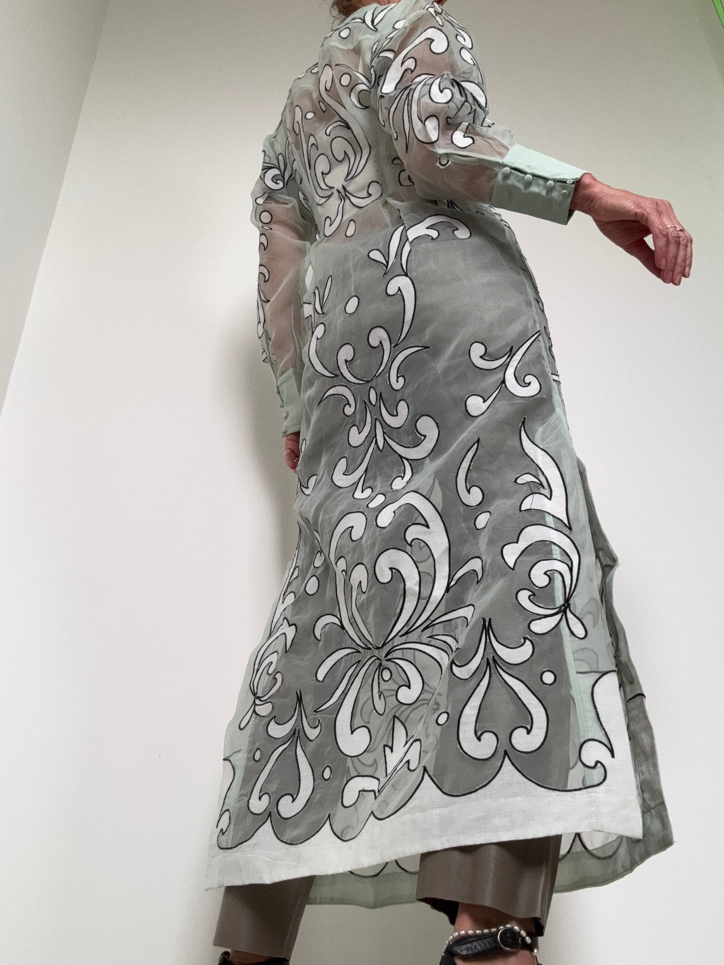 Karen Millen Dresses Applique Foam Button Through Dress