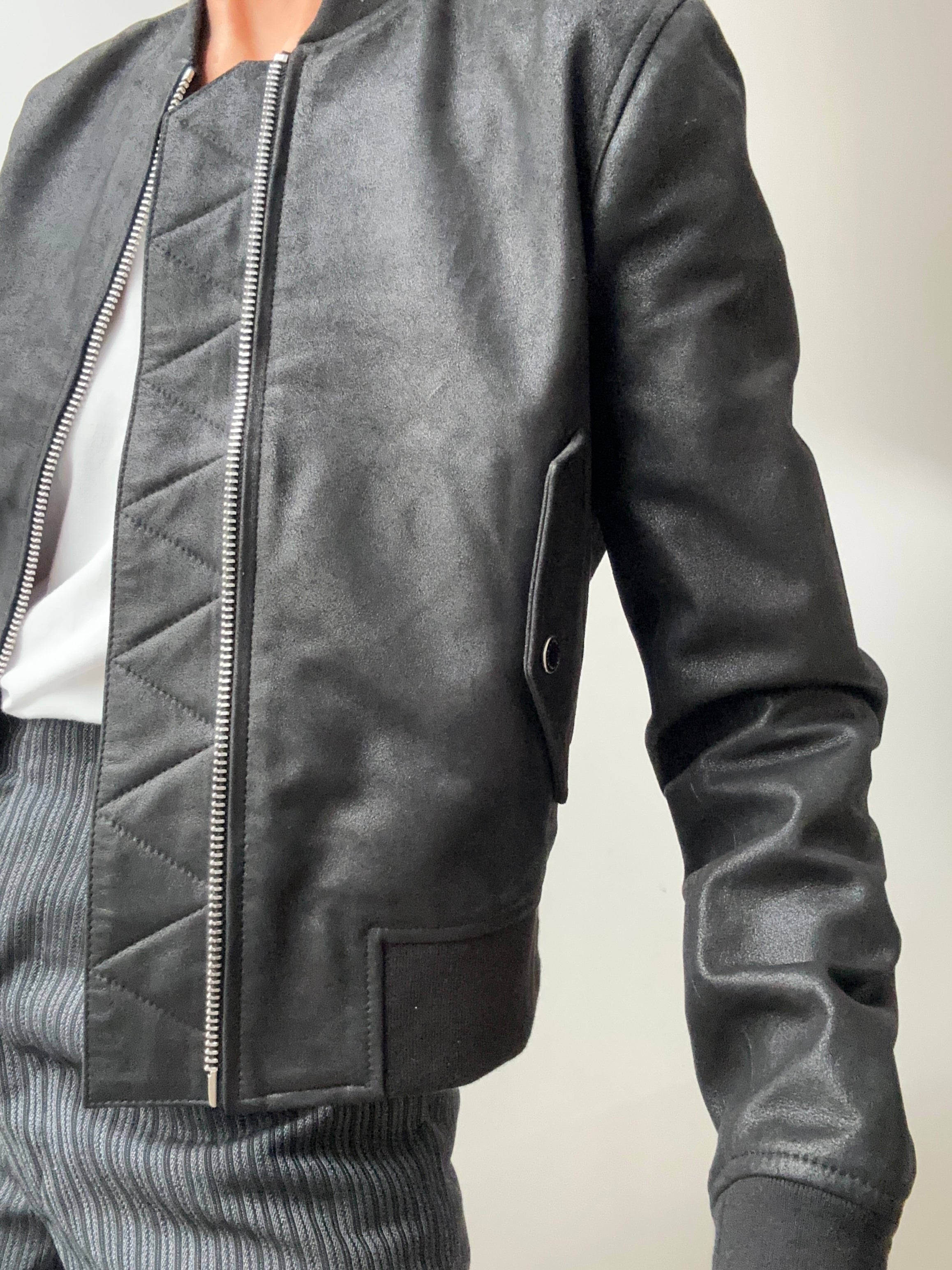 Karl Largerfeld Jackets Small Leather Bomber Jacket