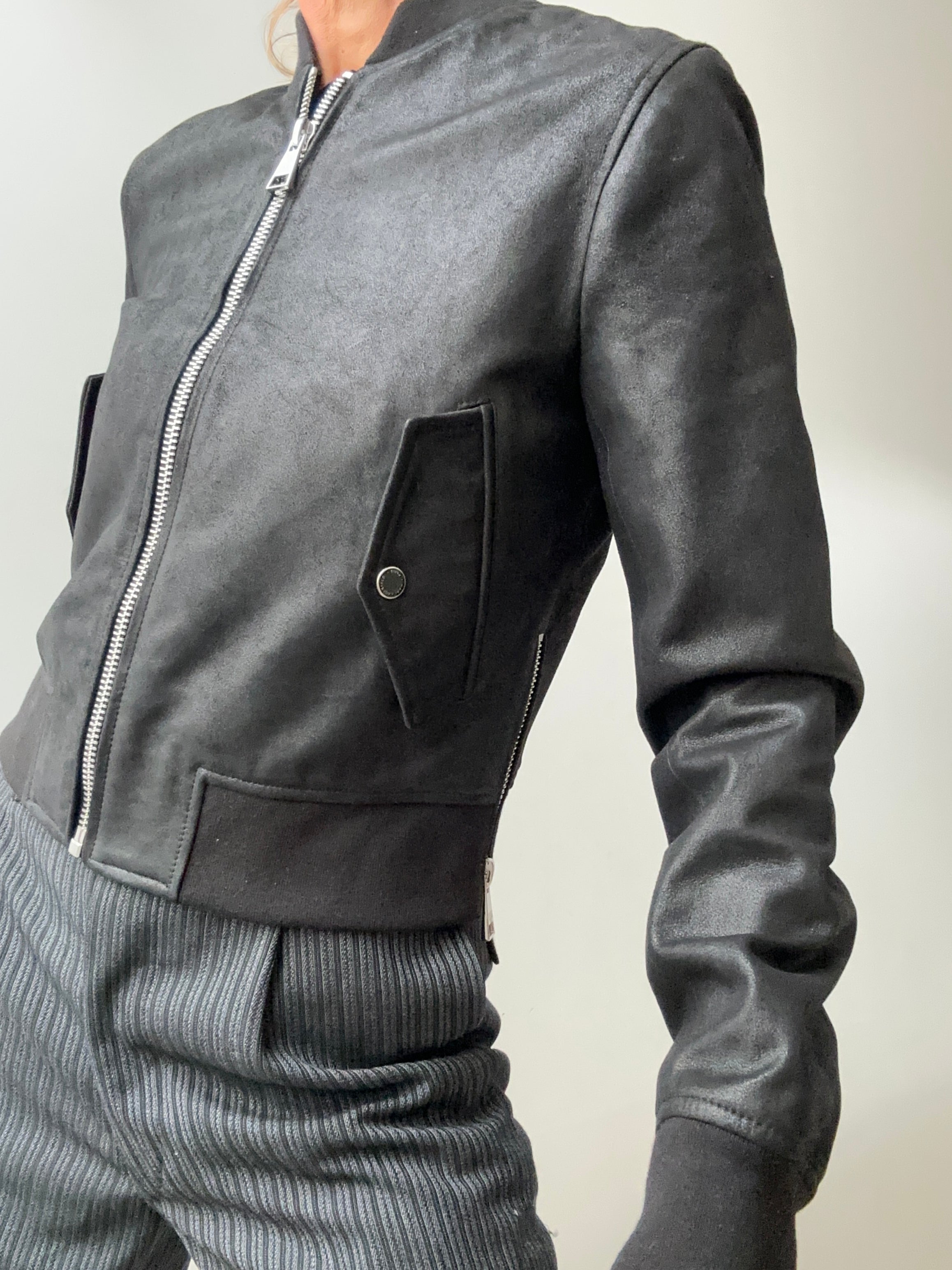 Karl Largerfeld Jackets Small Leather Bomber Jacket