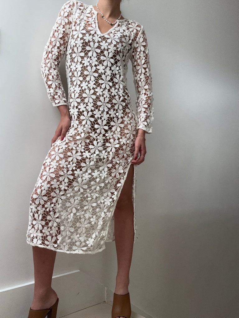 loft crochet dress Beach Trim Maxi Size XS White Women's STYLE HOW TO: crochet three