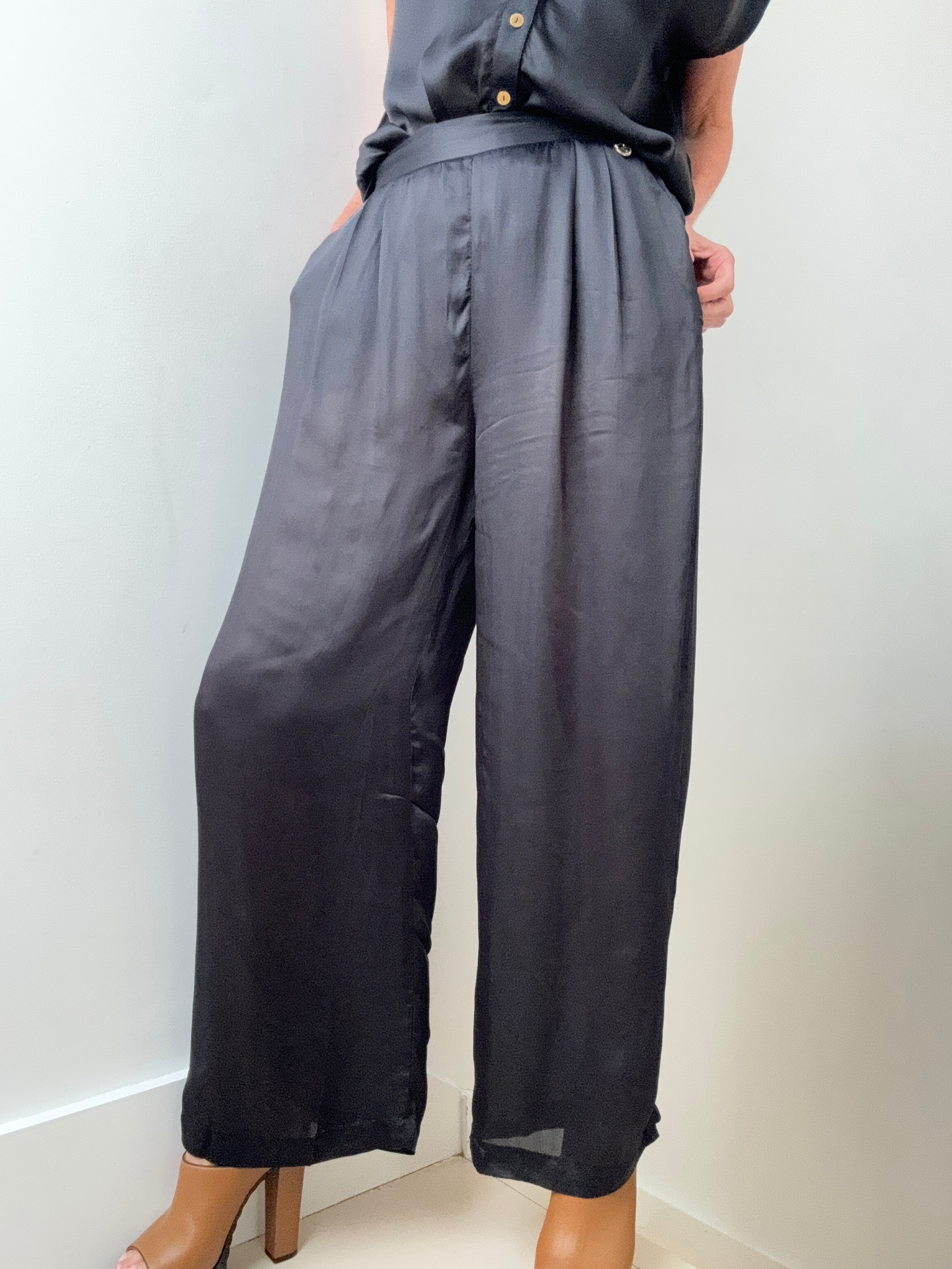 Wide Leg Pants Black | Pants