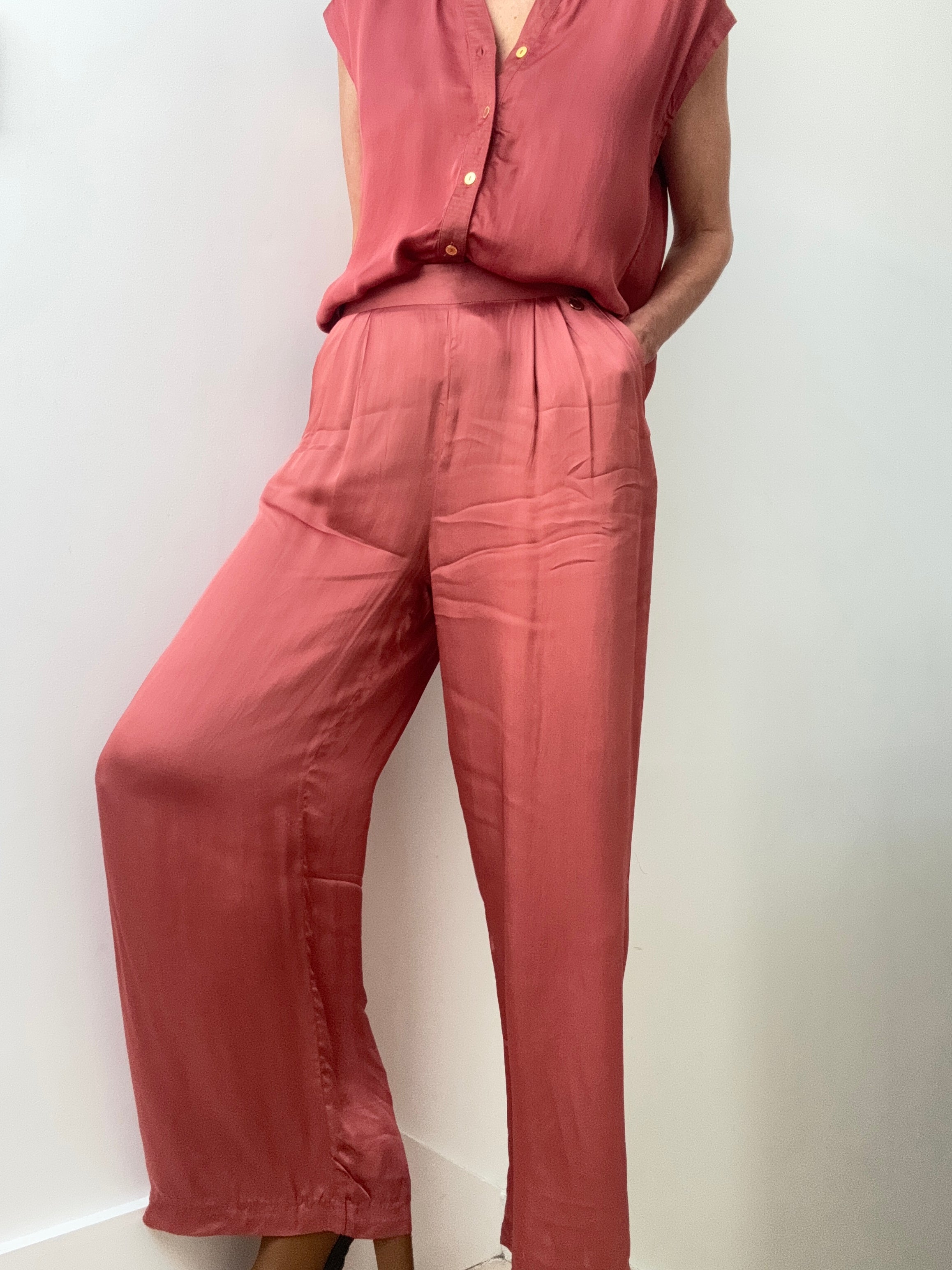 Wide Leg Pants Rust | Pants