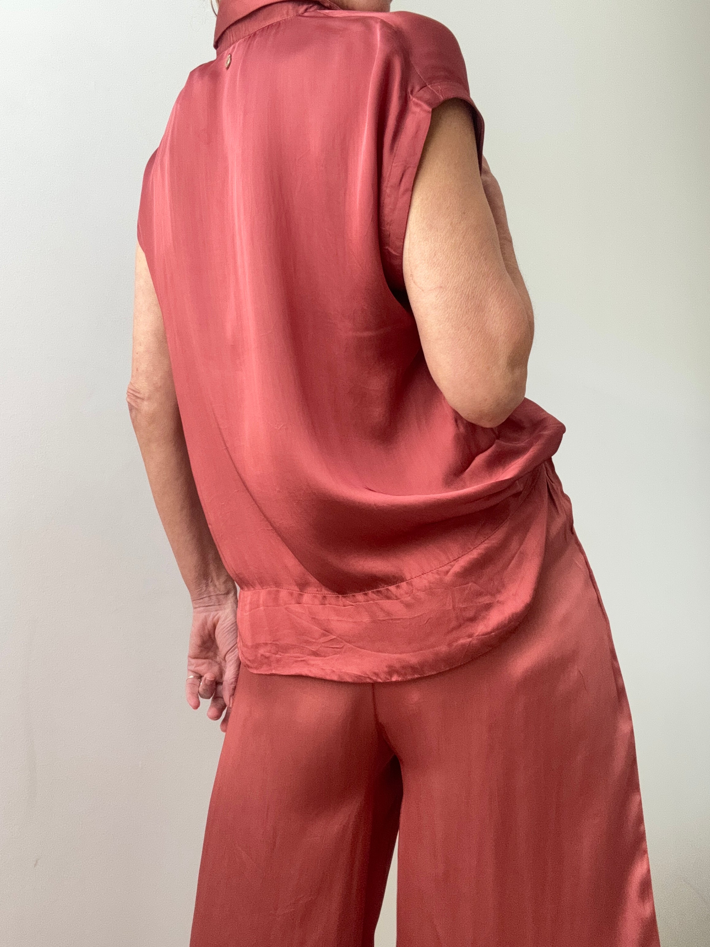 Lola Casademunt Satin Shirt Rust | Shirts