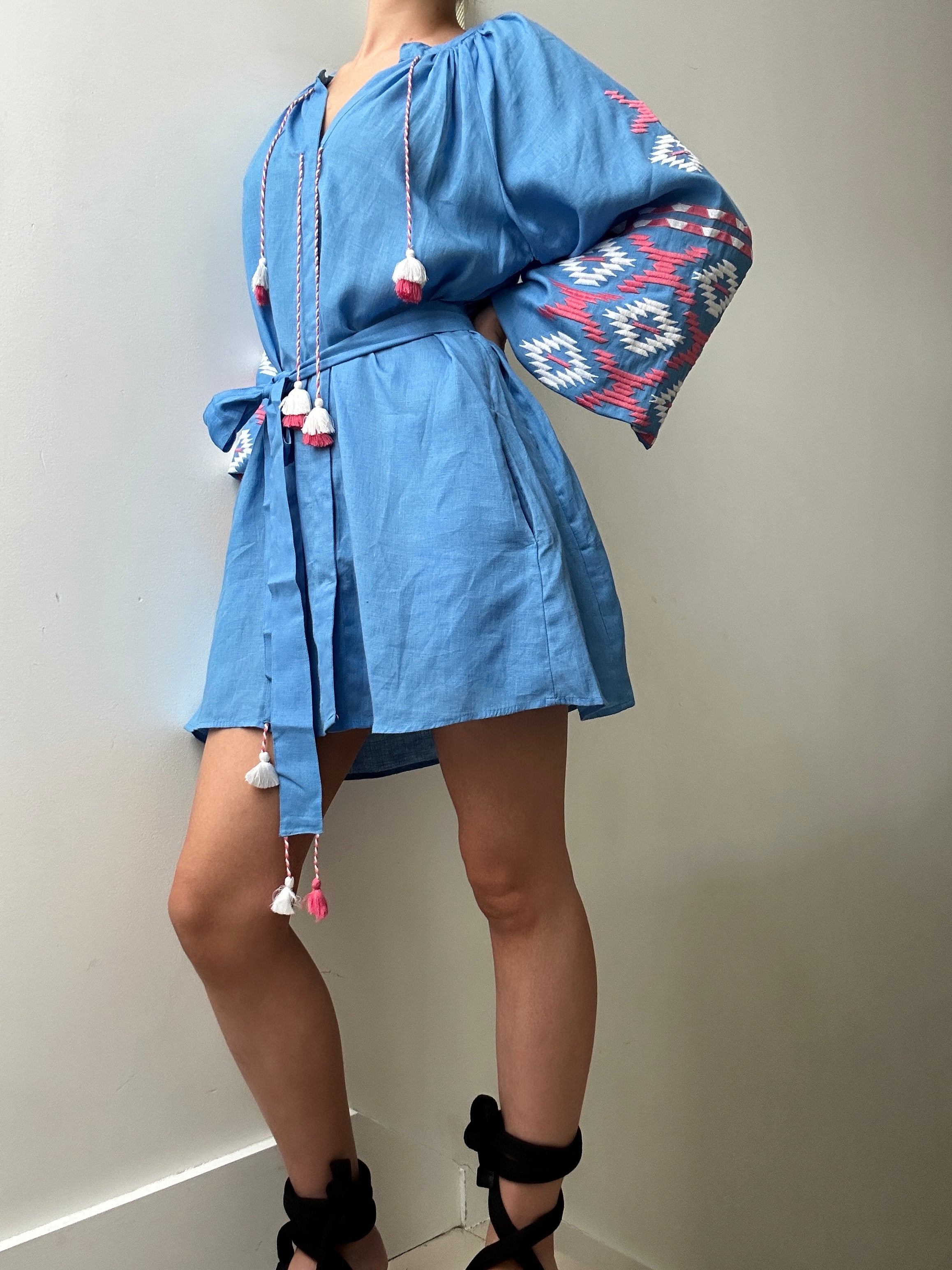 March 11 Dresses March 11 Short Dress Blue Pink