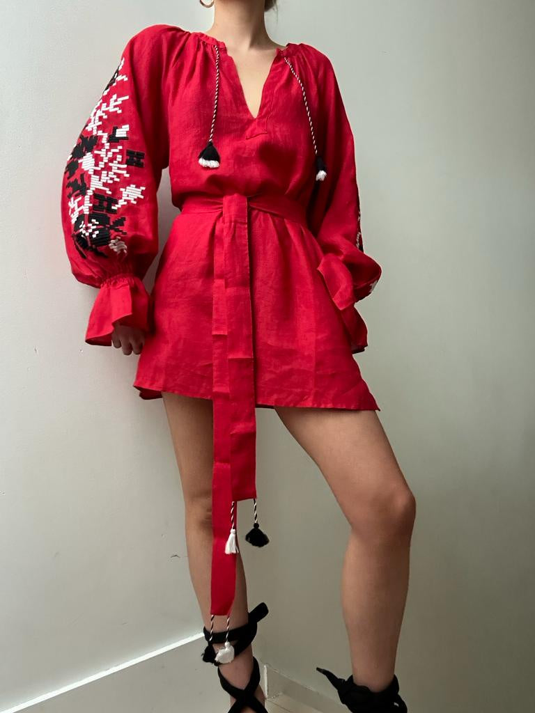 March 11 Short Dress Red Black | Dresses