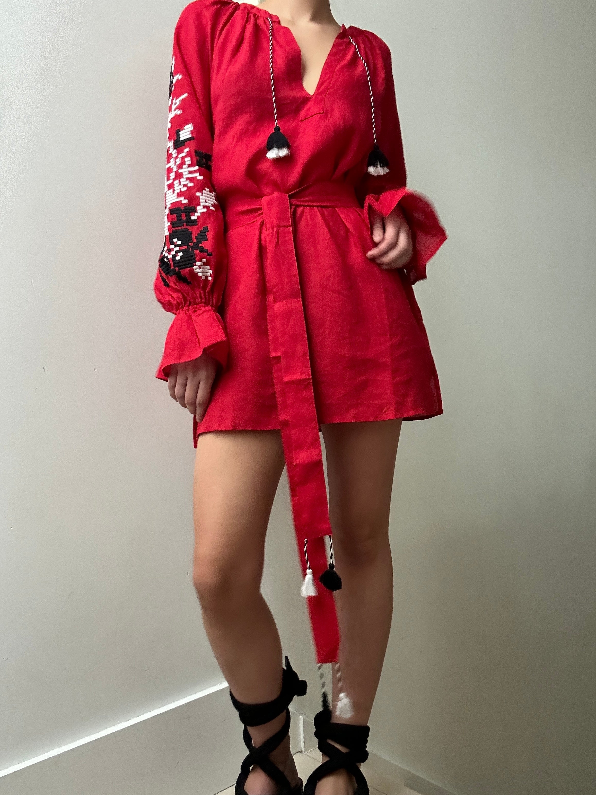 March 11 Short Dress Red Black | Dresses