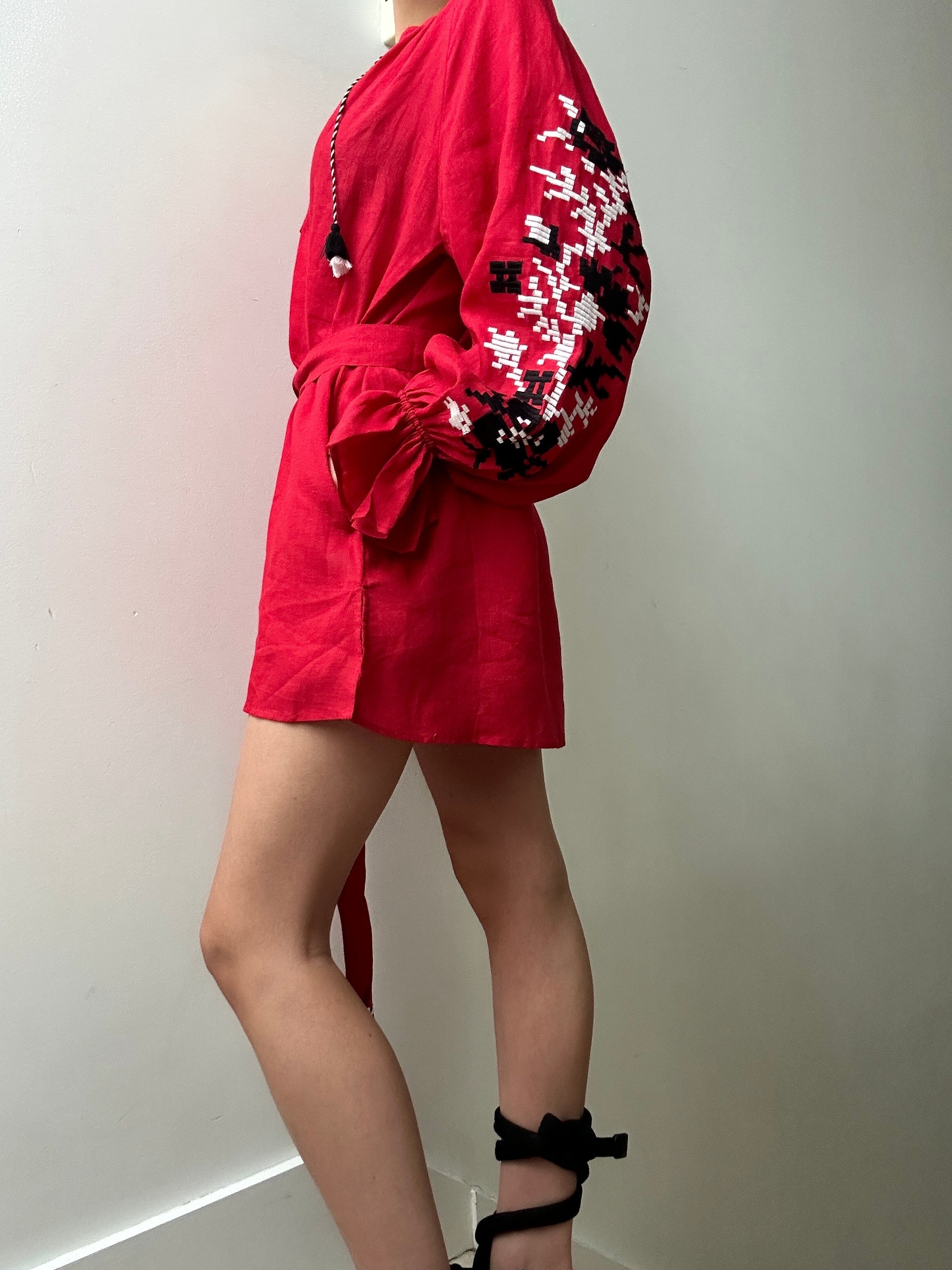 March 11 Short Dress Red Black | Dresses