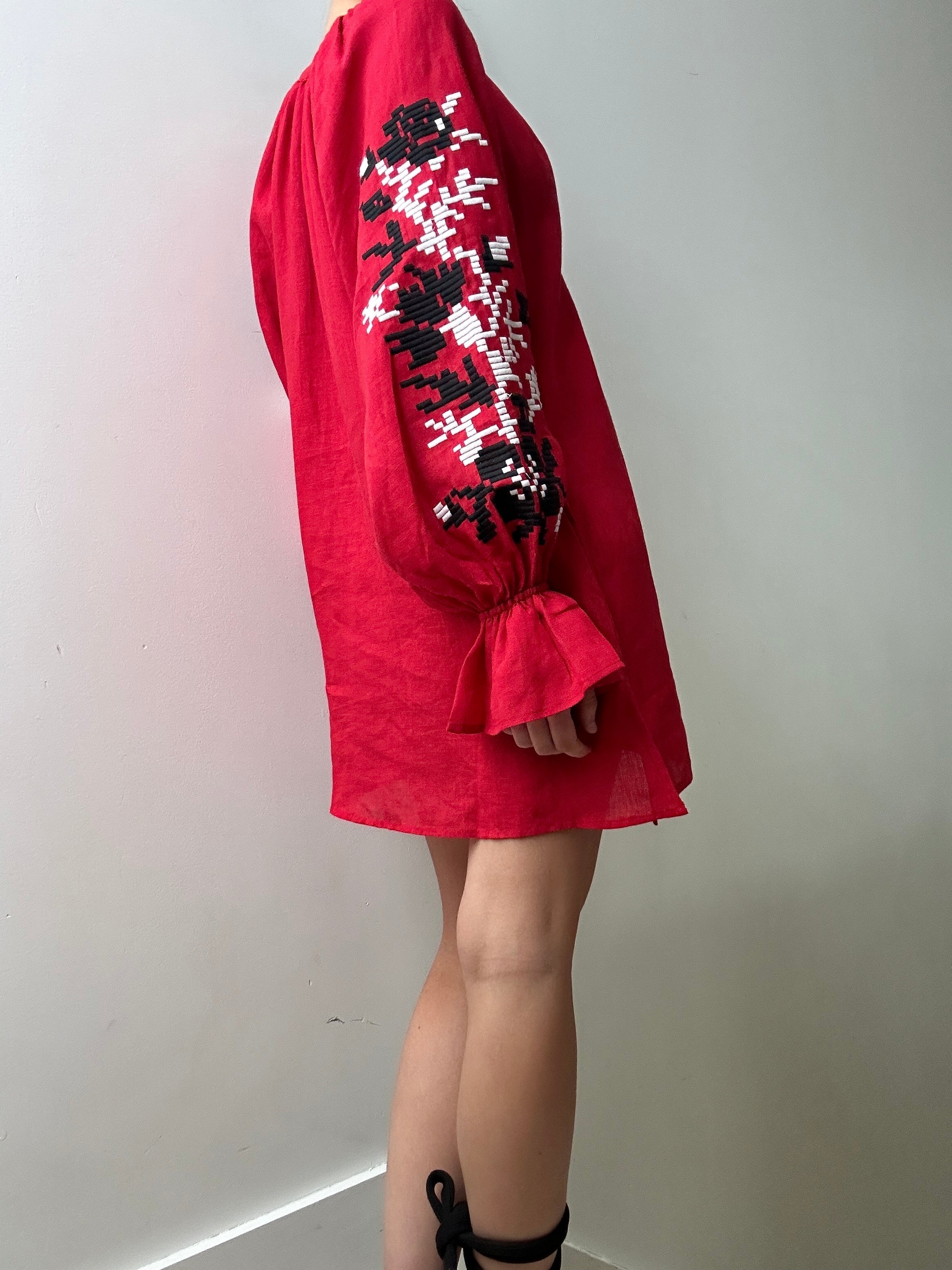March 11 Short Dress Red Black | Dresses