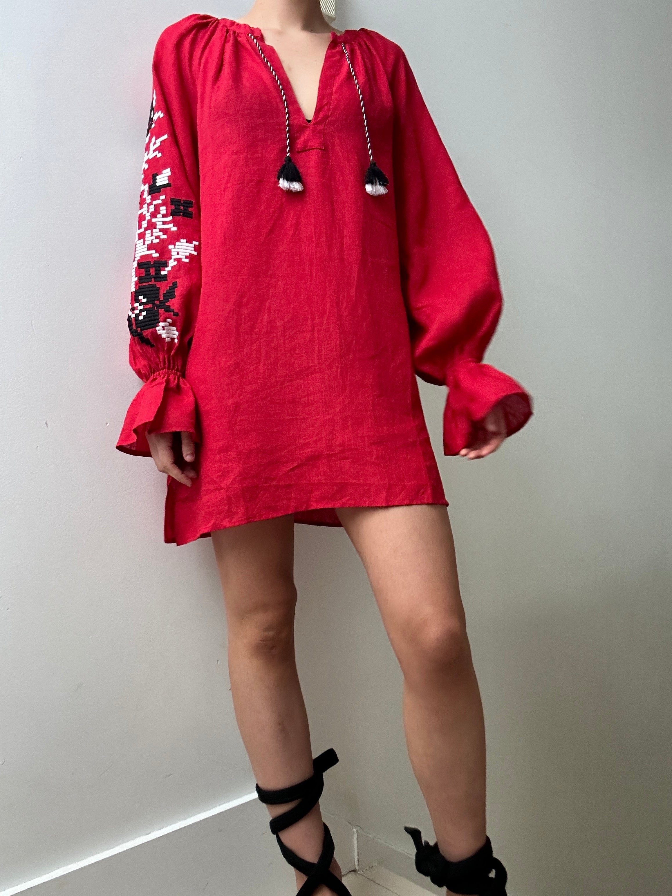 March 11 Short Dress Red Black | Dresses