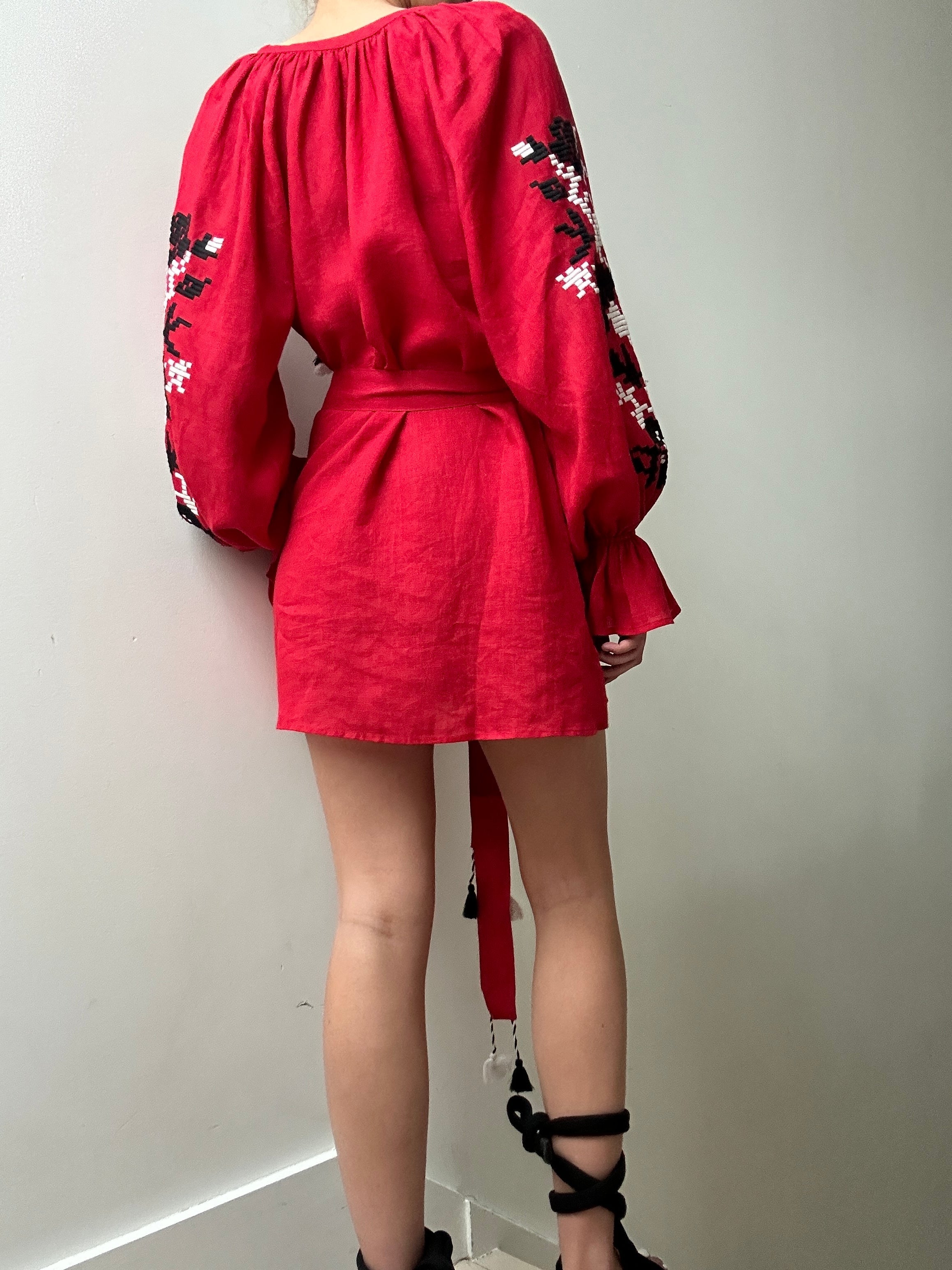 March 11 Short Dress Red Black | Dresses