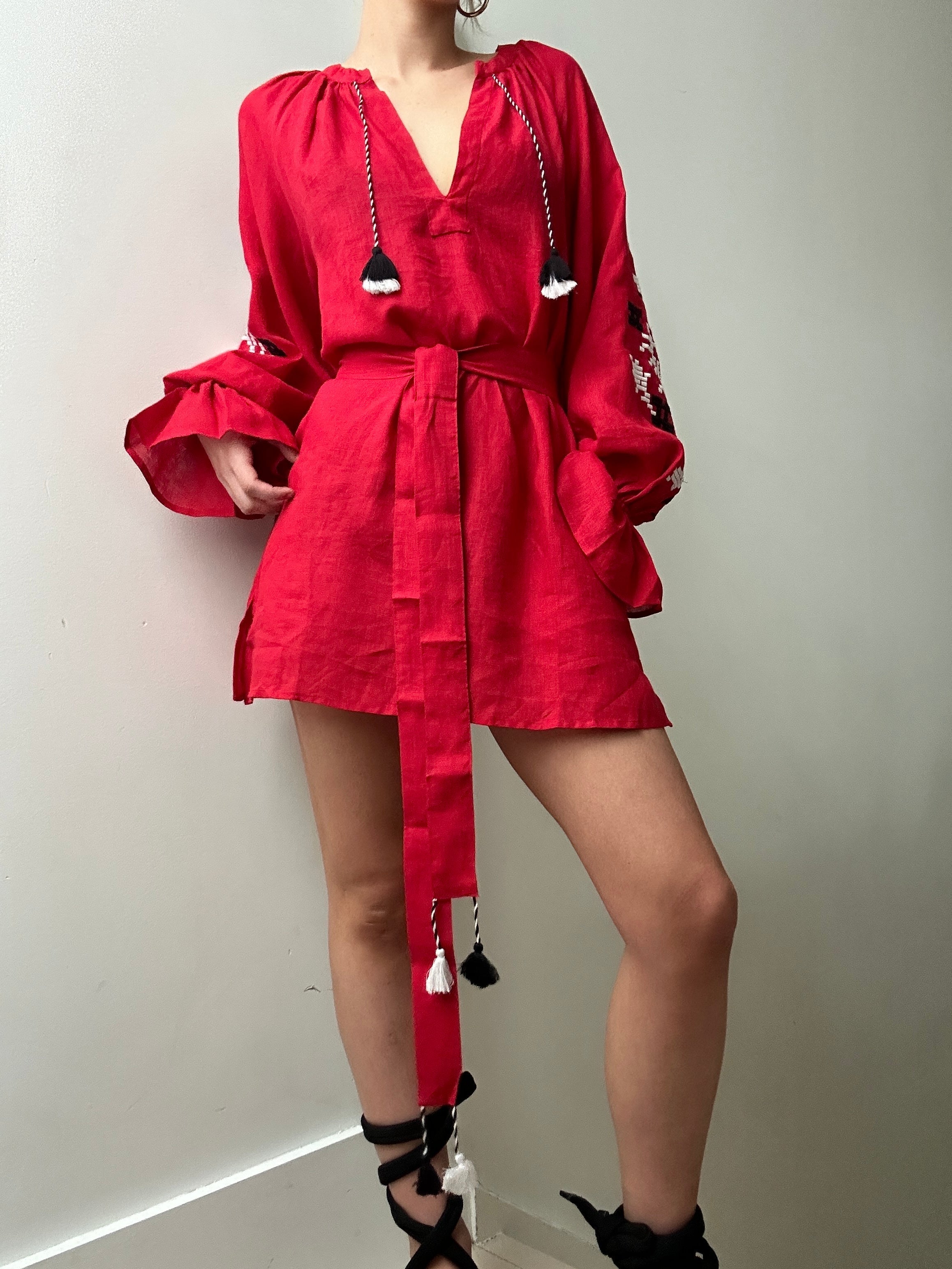 March 11 Short Dress Red Black | Dresses