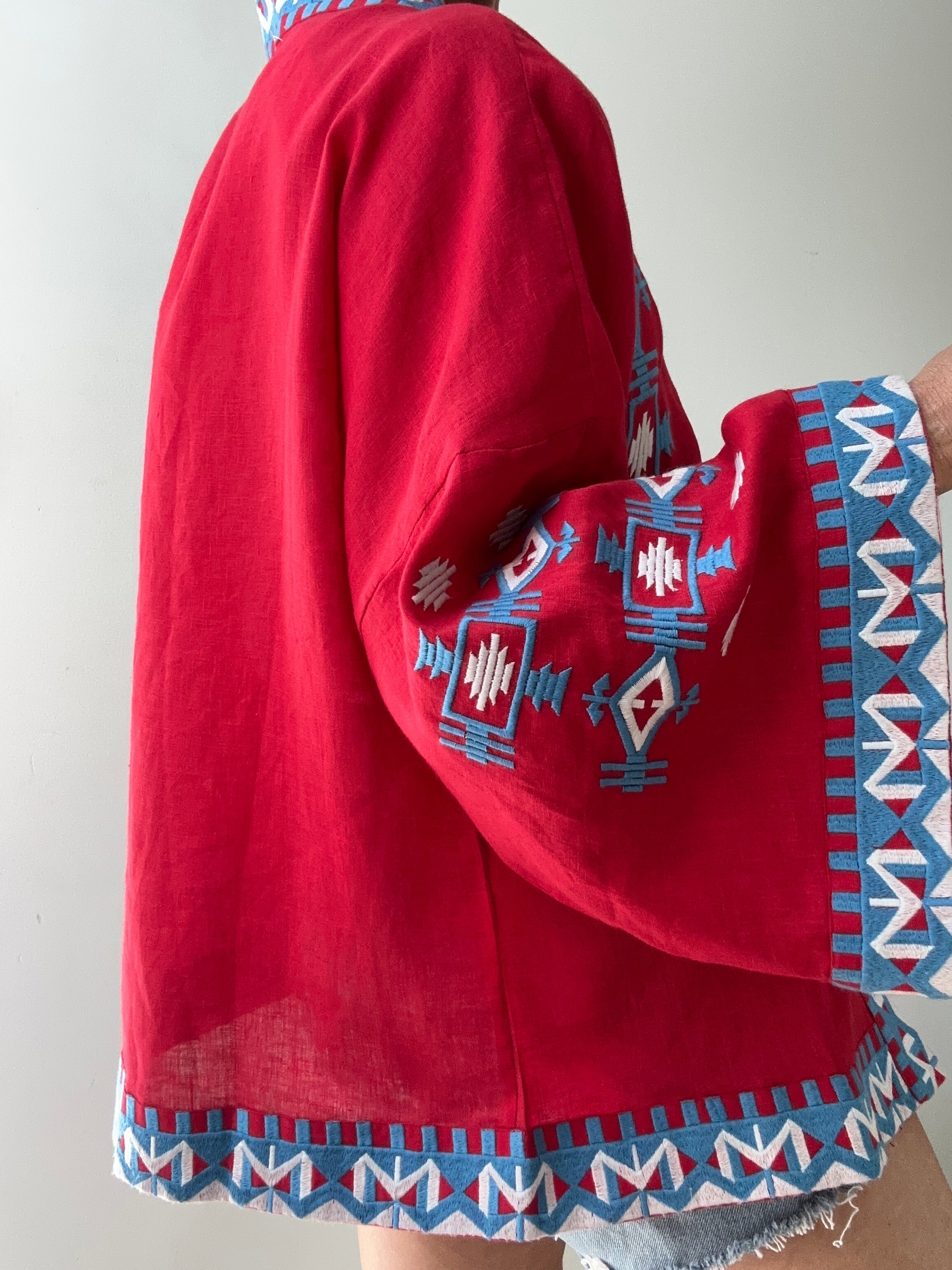March 11 Kimono Red Blue | Kimonos
