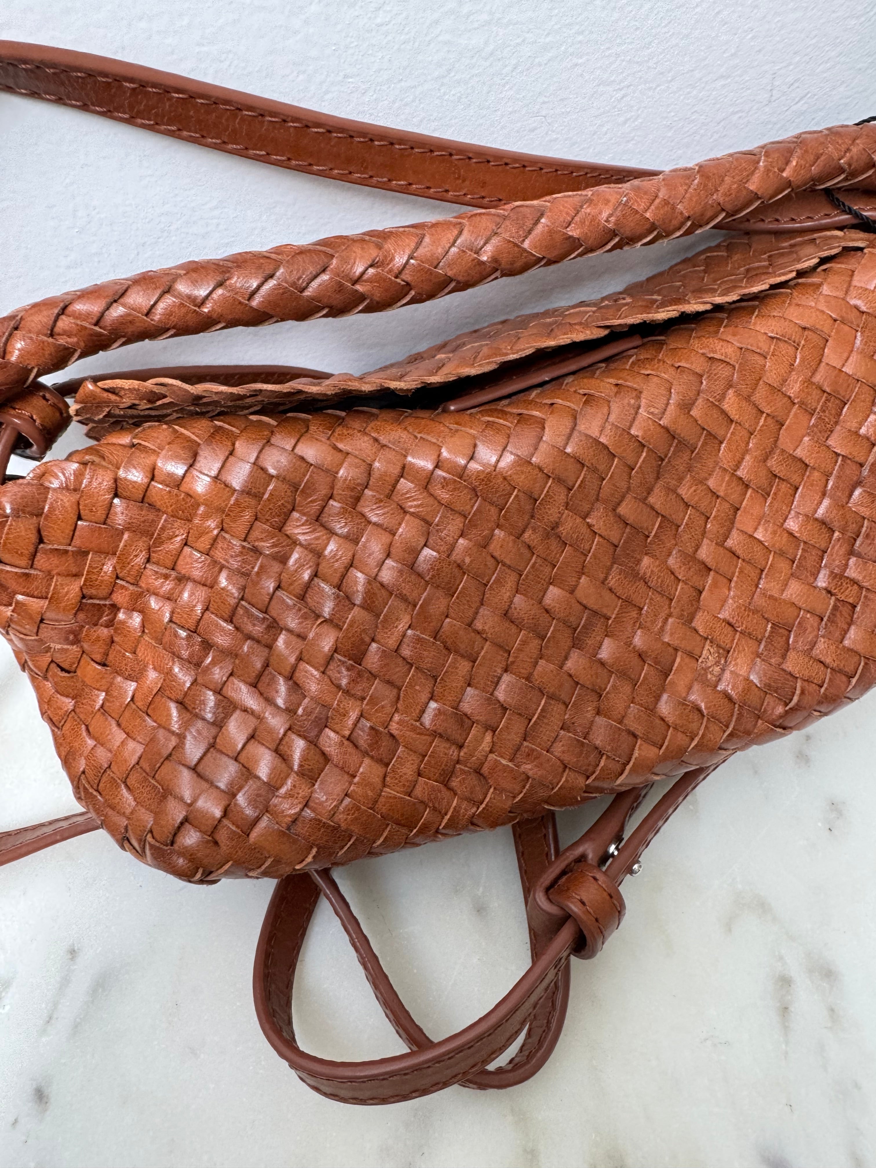 Woven Nappa Leather Bag Tan | Bags