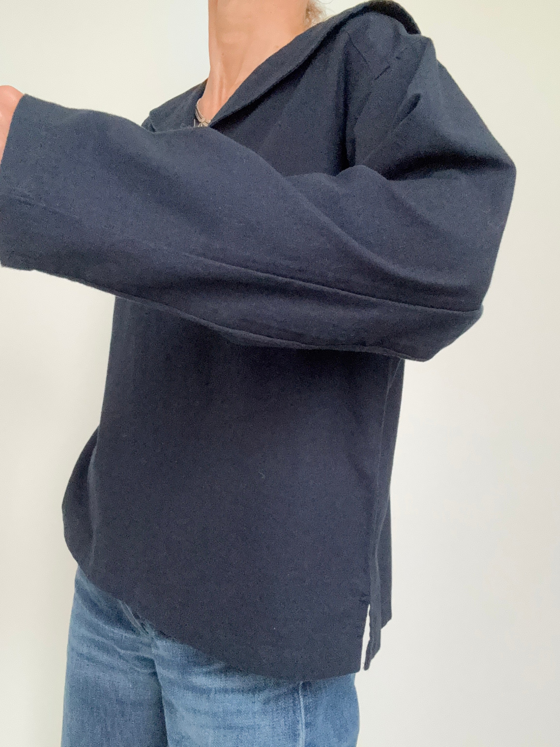 Monoprix Shirts Hamptons Bay Navy Blouse