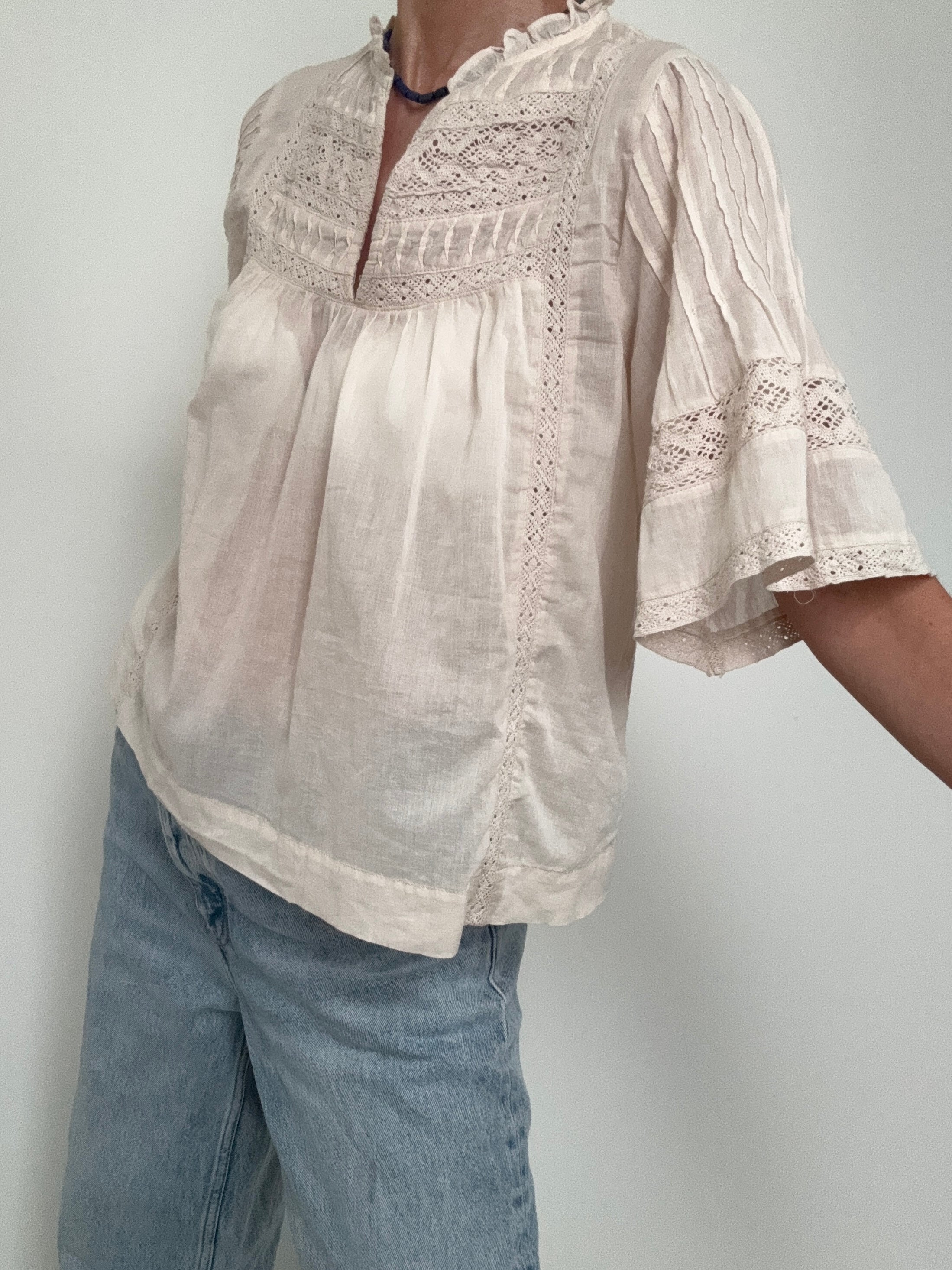 NEO NOIR Tops Siama S Voile Blouse Biege