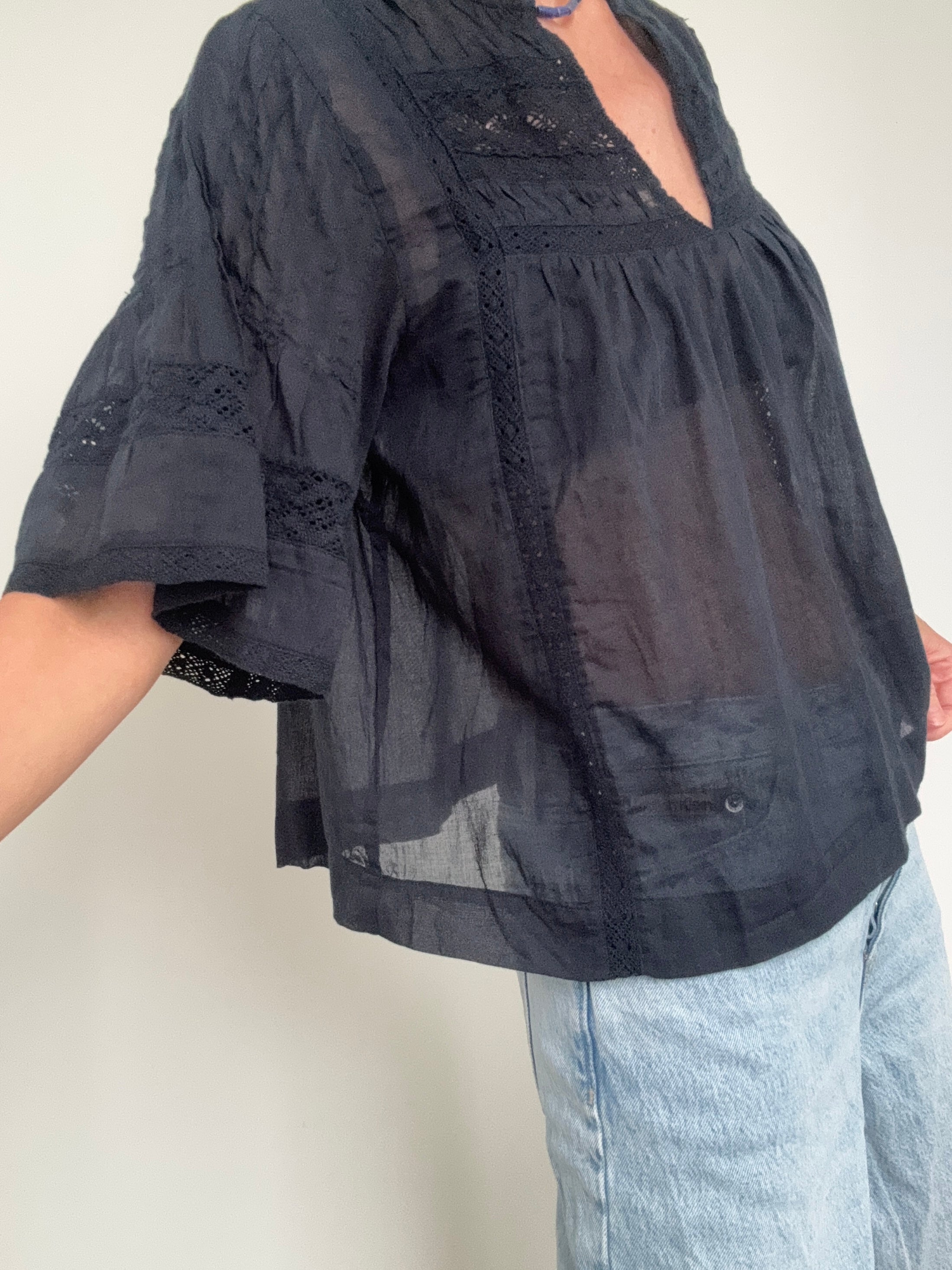NEO NOIR Tops Siama S Voile Blouse Black