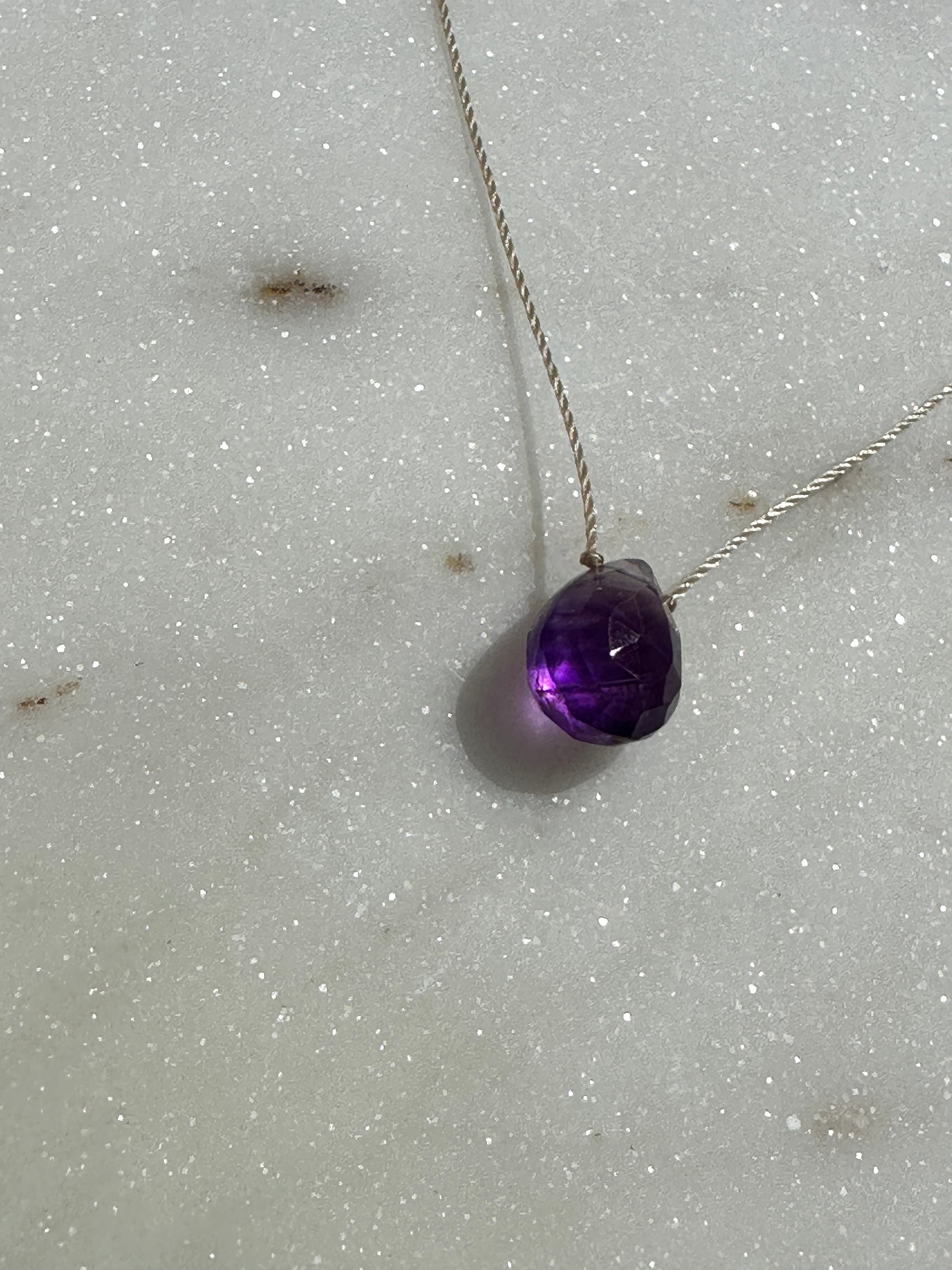 Amethyst Drop Necklace | Necklaces