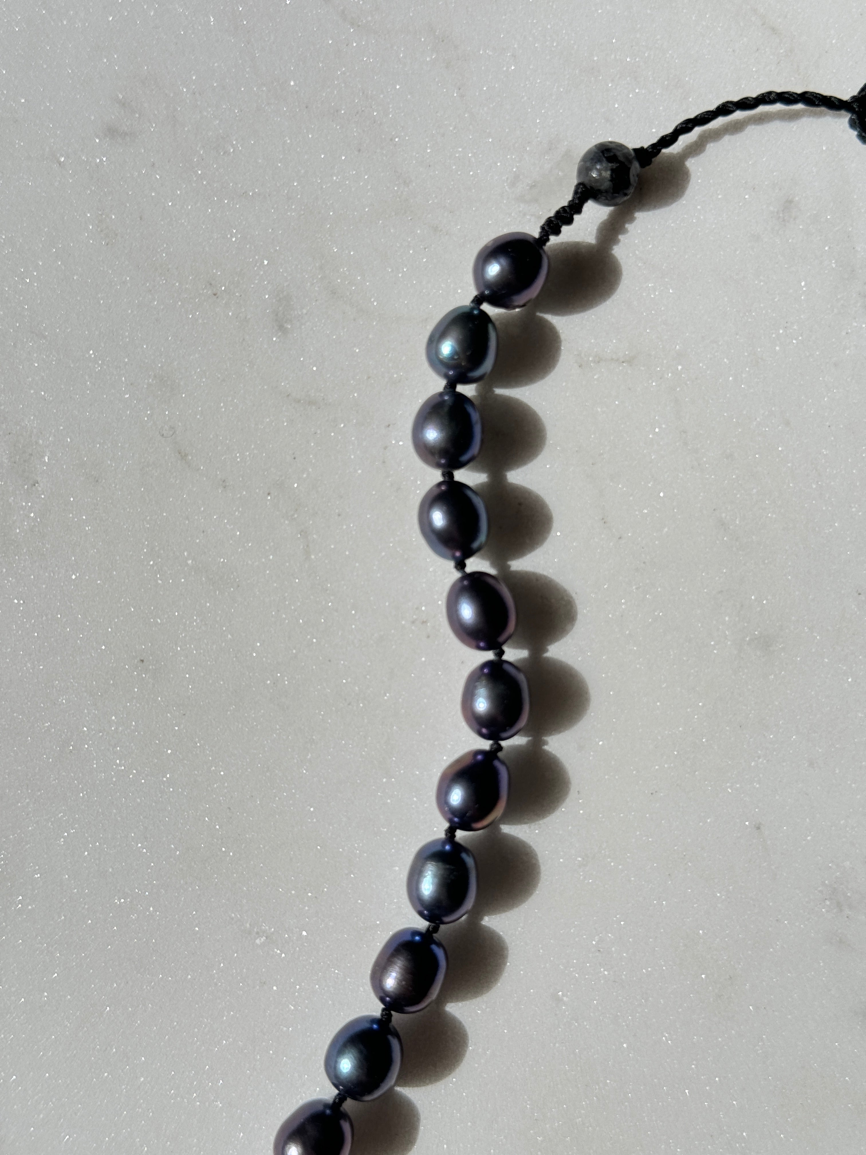 Black Pearl Hand Knotted Choker | Necklaces