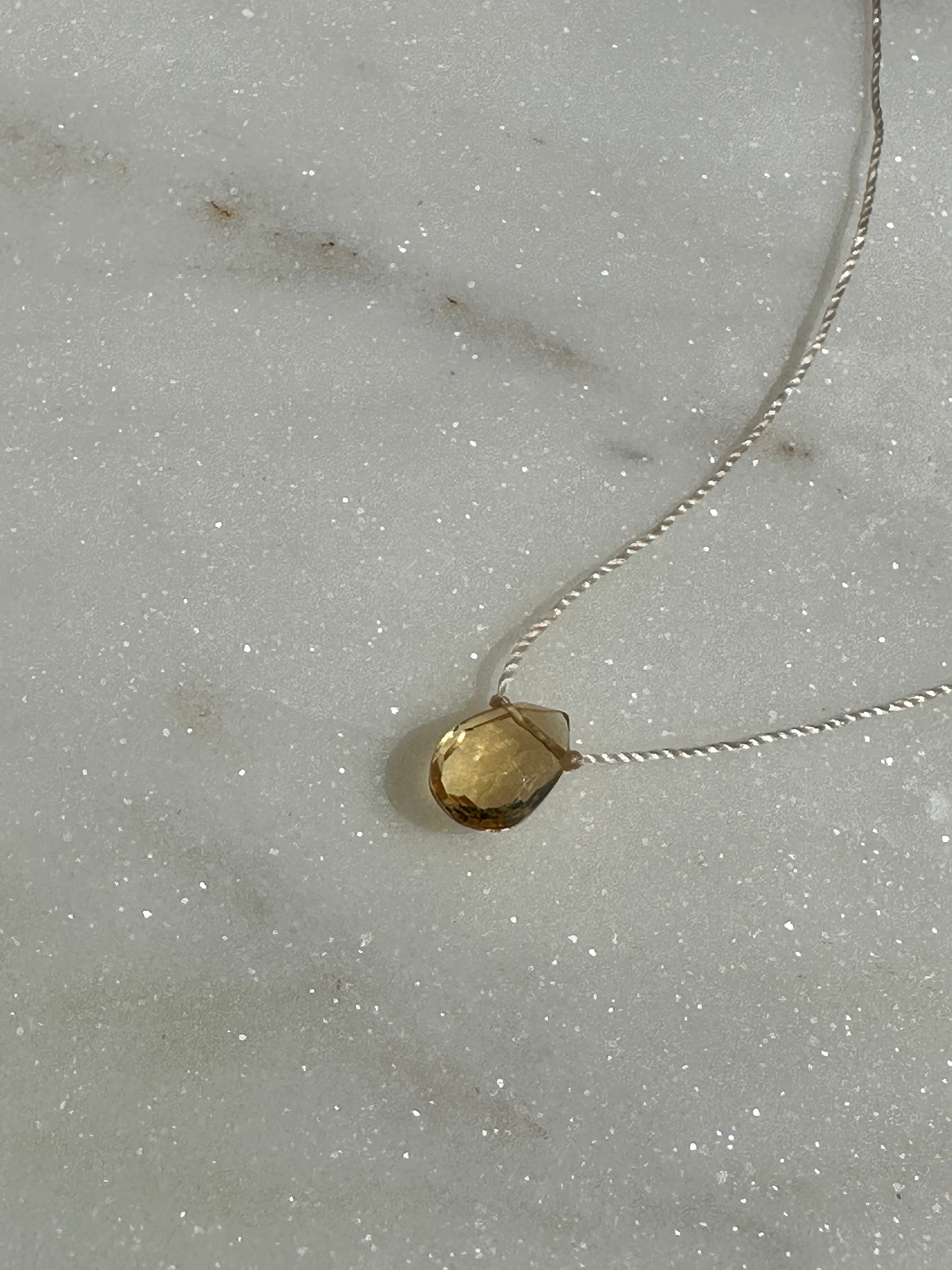Citrine Yellow Drop | Necklaces