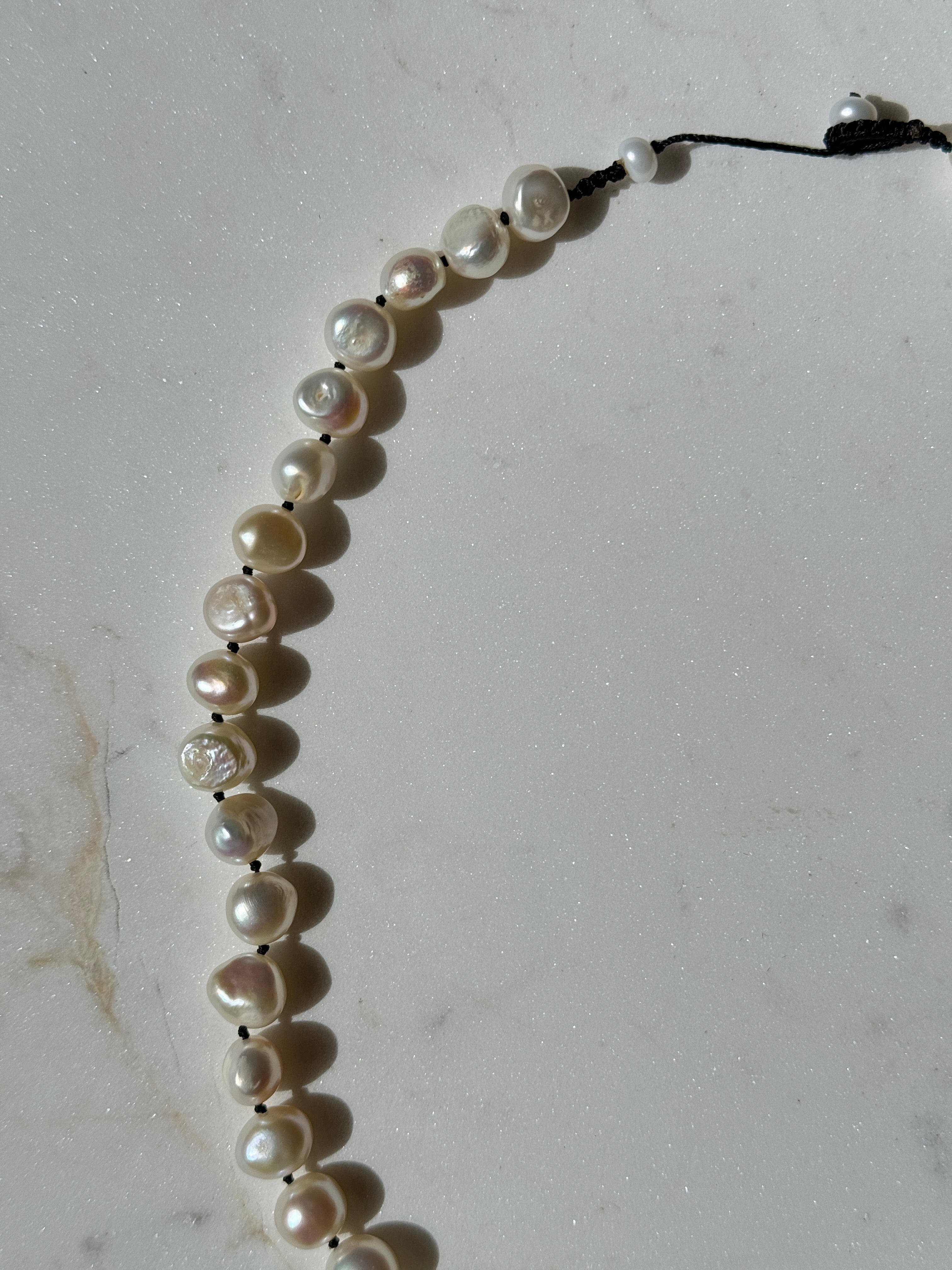 Not specified Necklaces Fresh Water Hand Knotted Pearl Choker