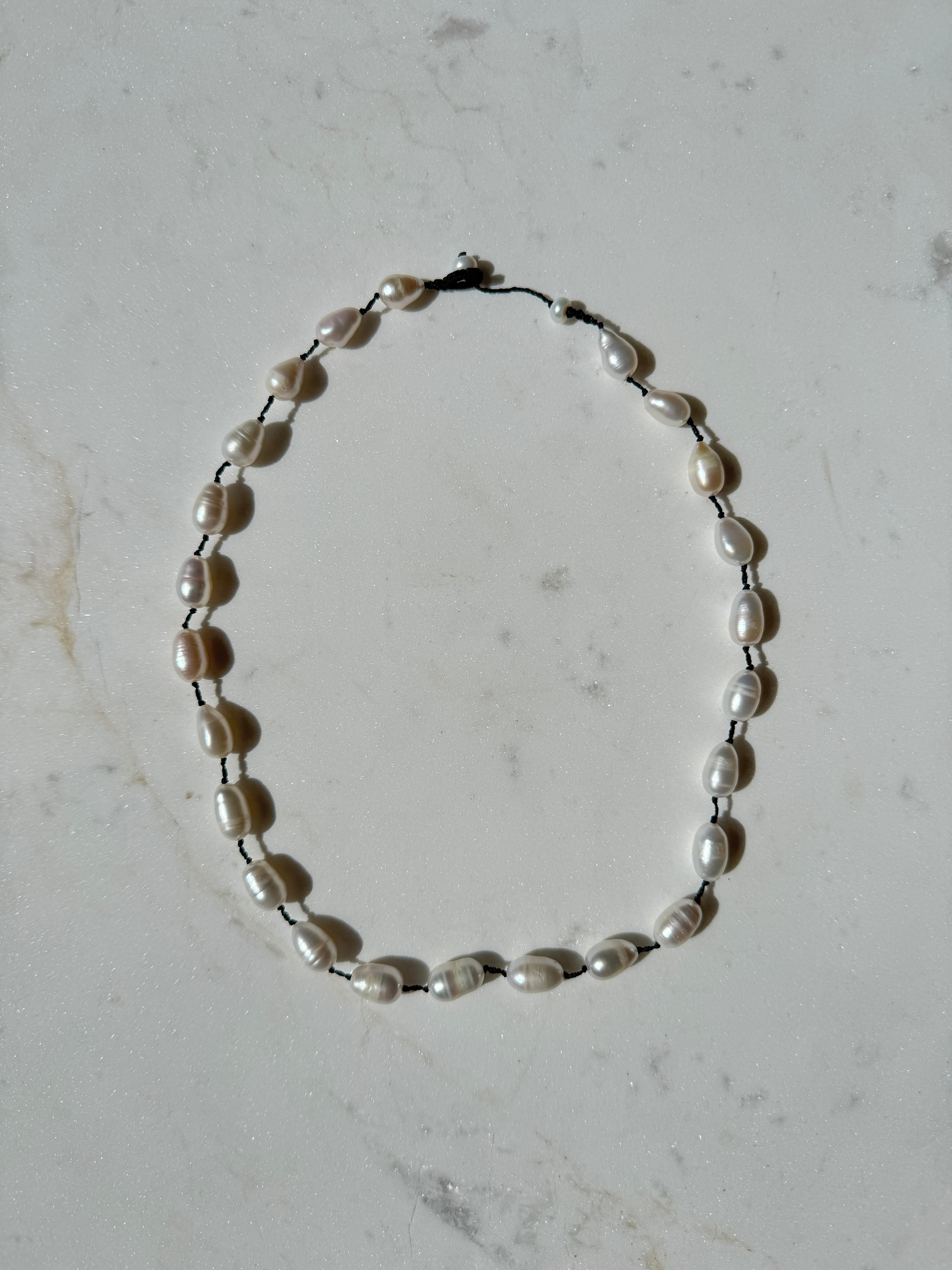 Fresh Water Pearl Double Knot Choker | Necklaces
