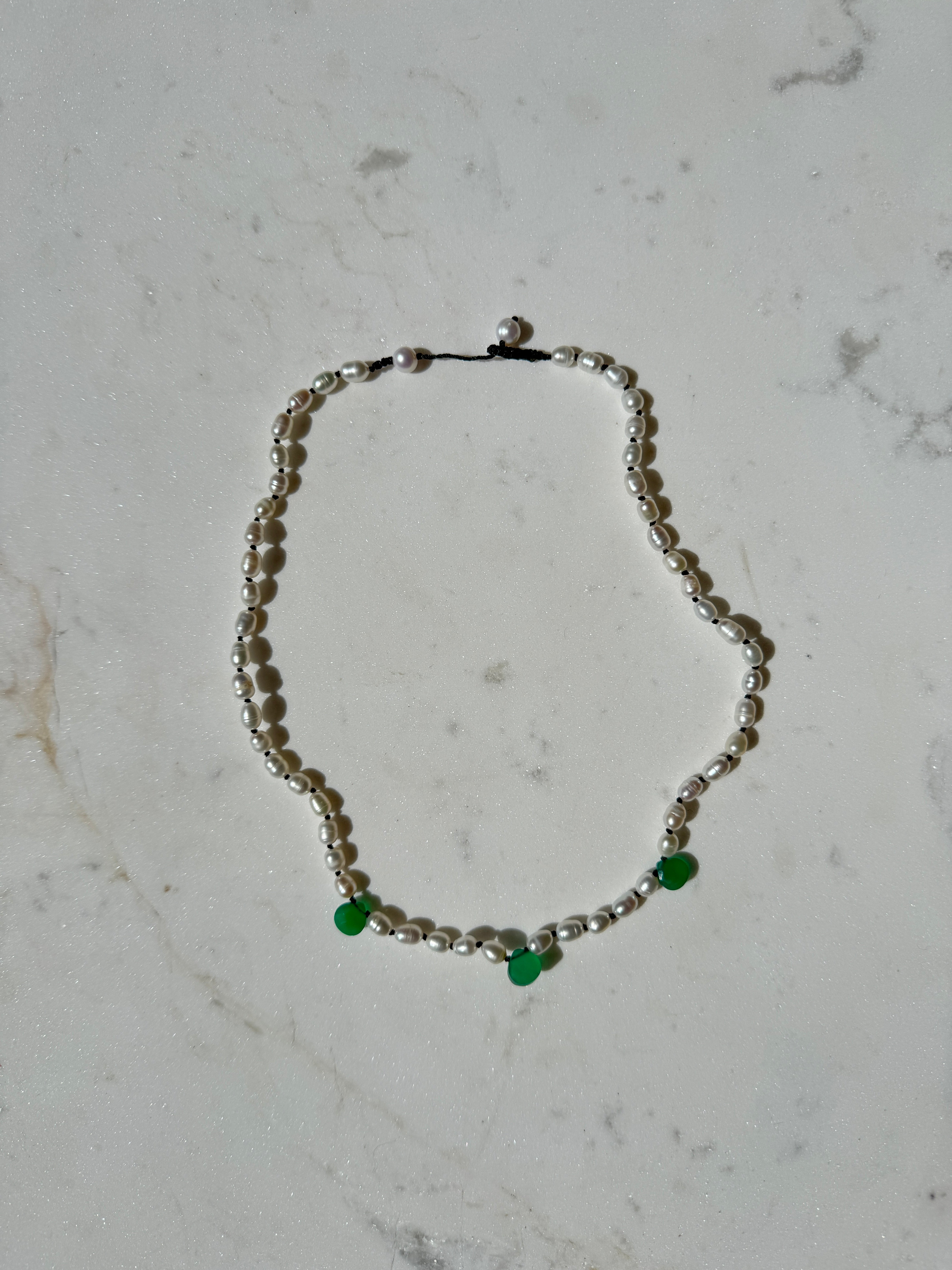 Hand Knotted Gem & Pearl Necklace | Necklaces