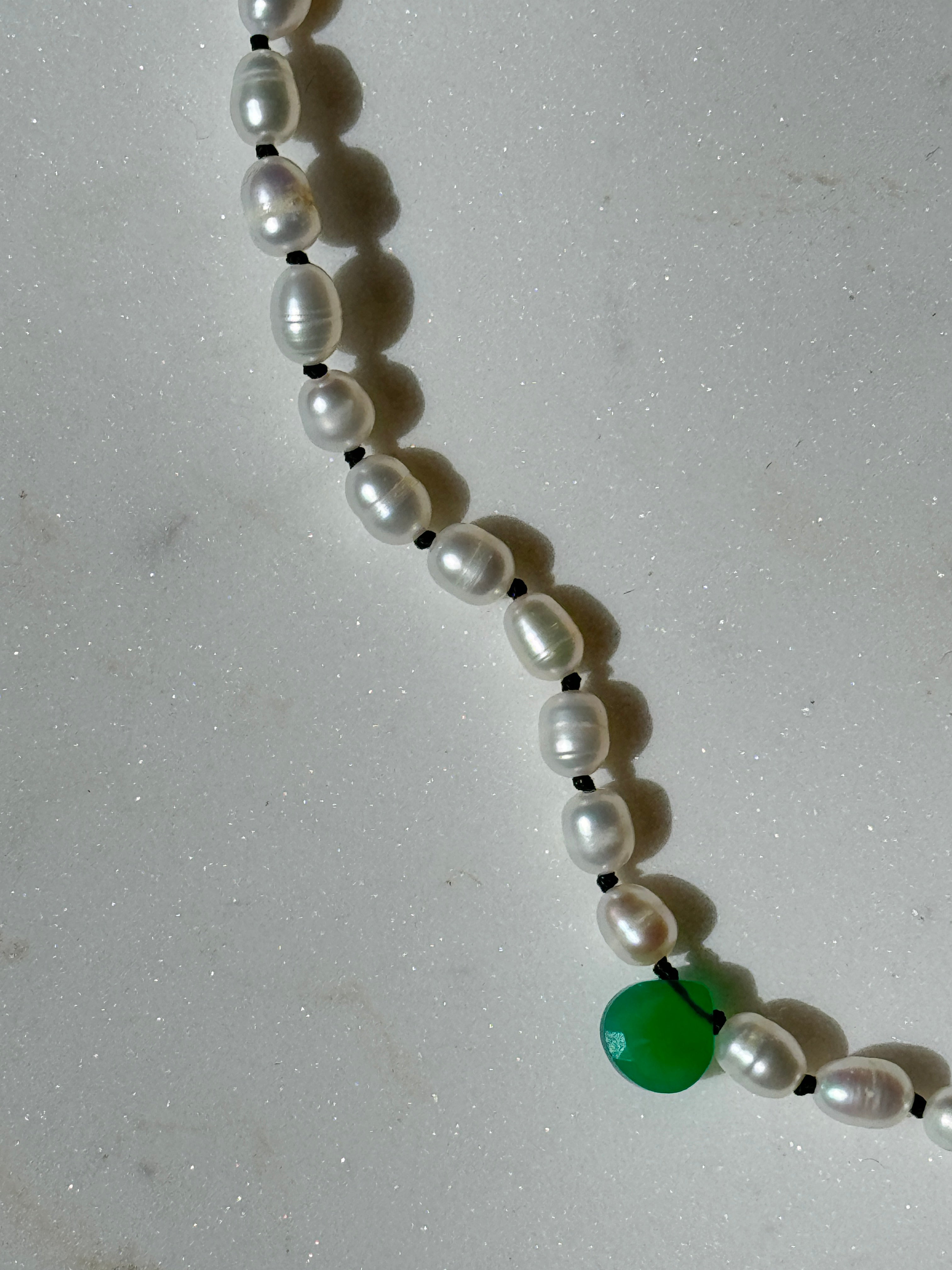 Hand Knotted Gem & Pearl Necklace | Necklaces