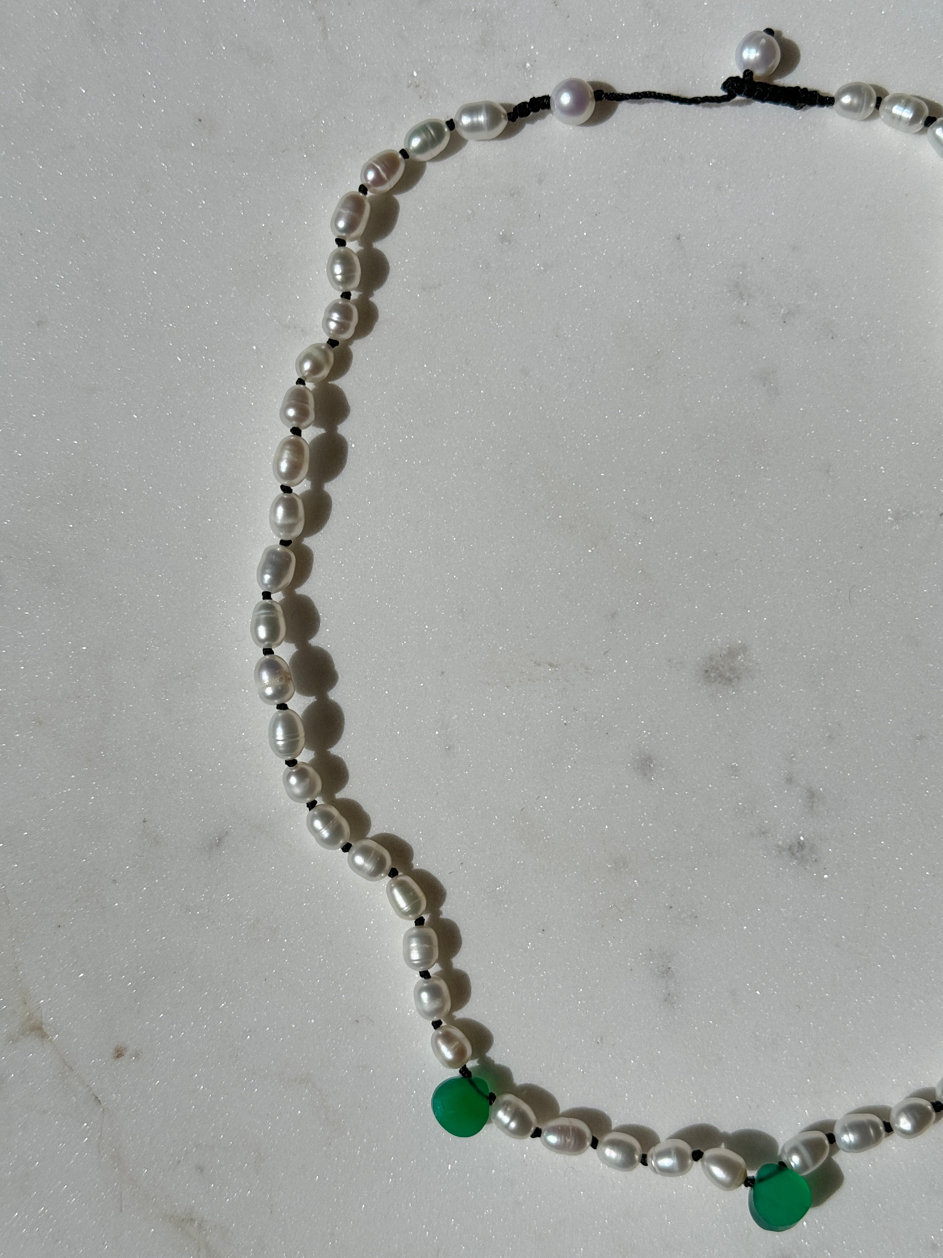 Hand Knotted Gem & Pearl Necklace | Necklaces