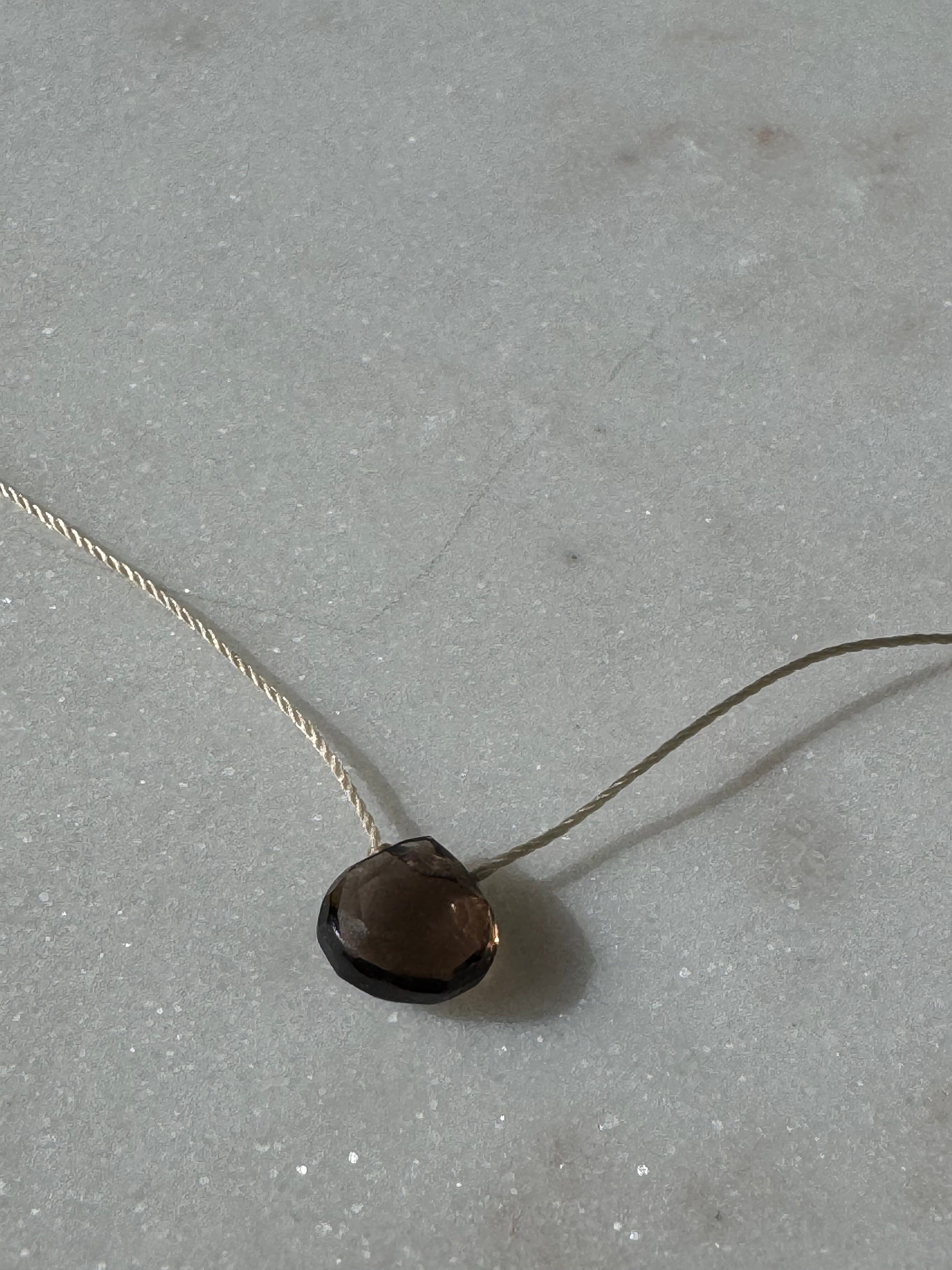 Not specified Necklaces Smokey Quartz Drop