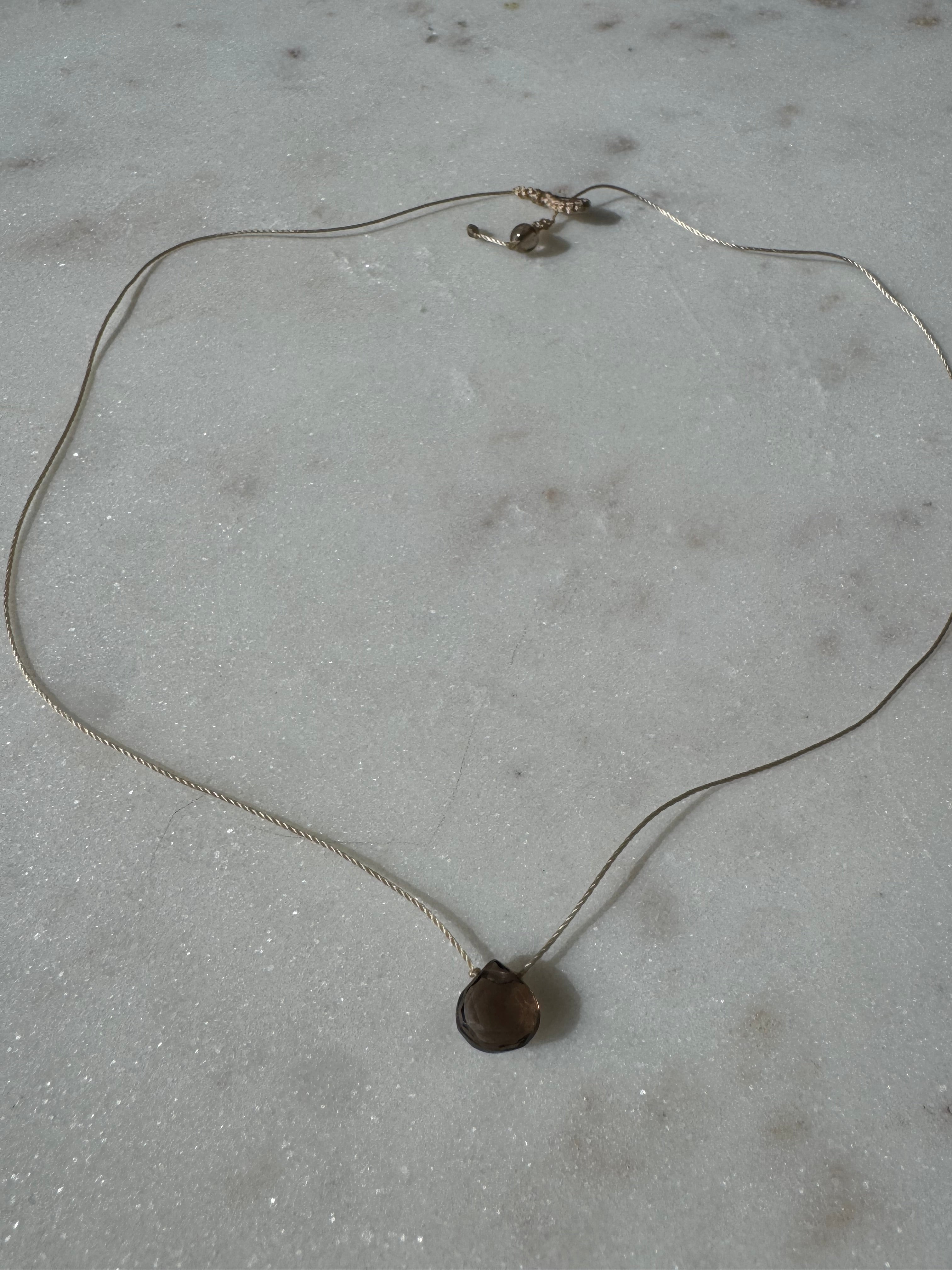 Not specified Necklaces Smokey Quartz Drop