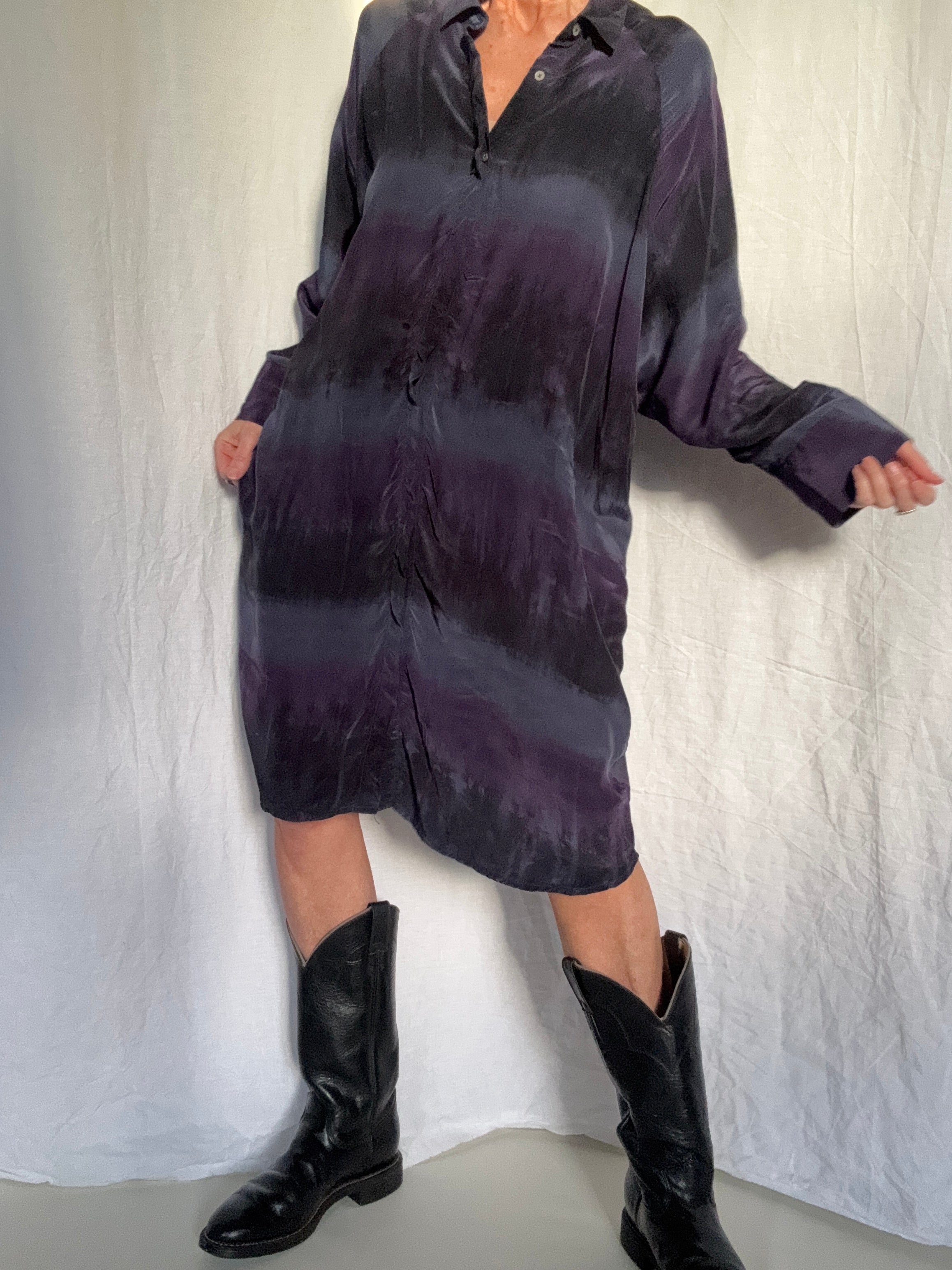 Nous Antwerp Dresses Eva Dress Deep Purple