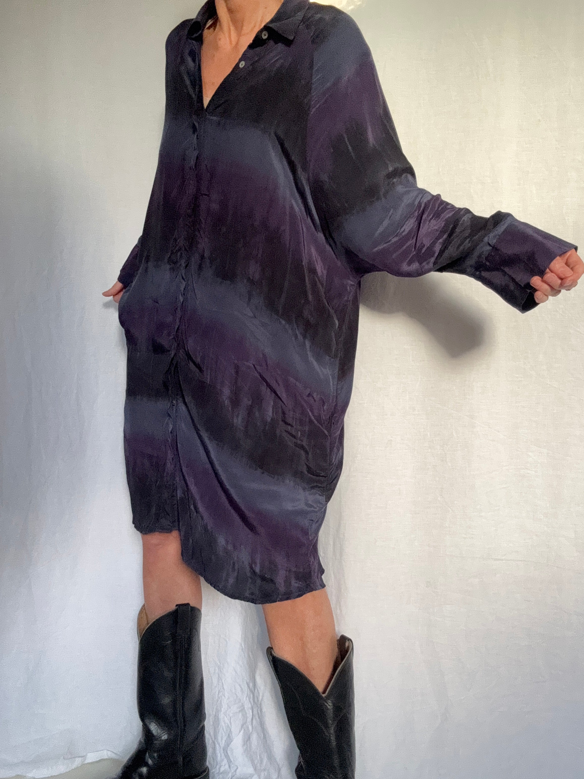Nous Antwerp Dresses Eva Dress Deep Purple