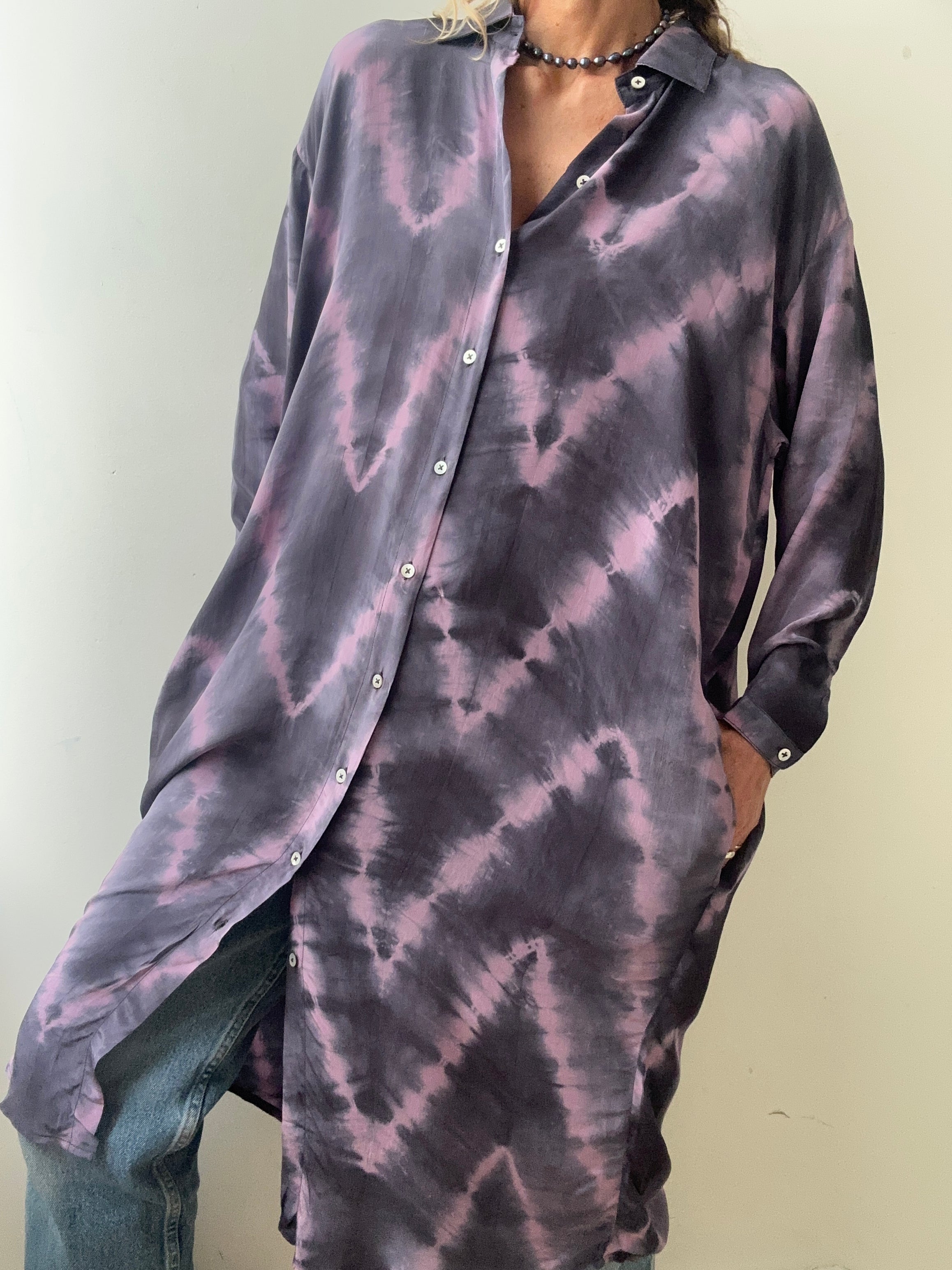Nous Antwerp Florence Shirtdress Purple | Dresses