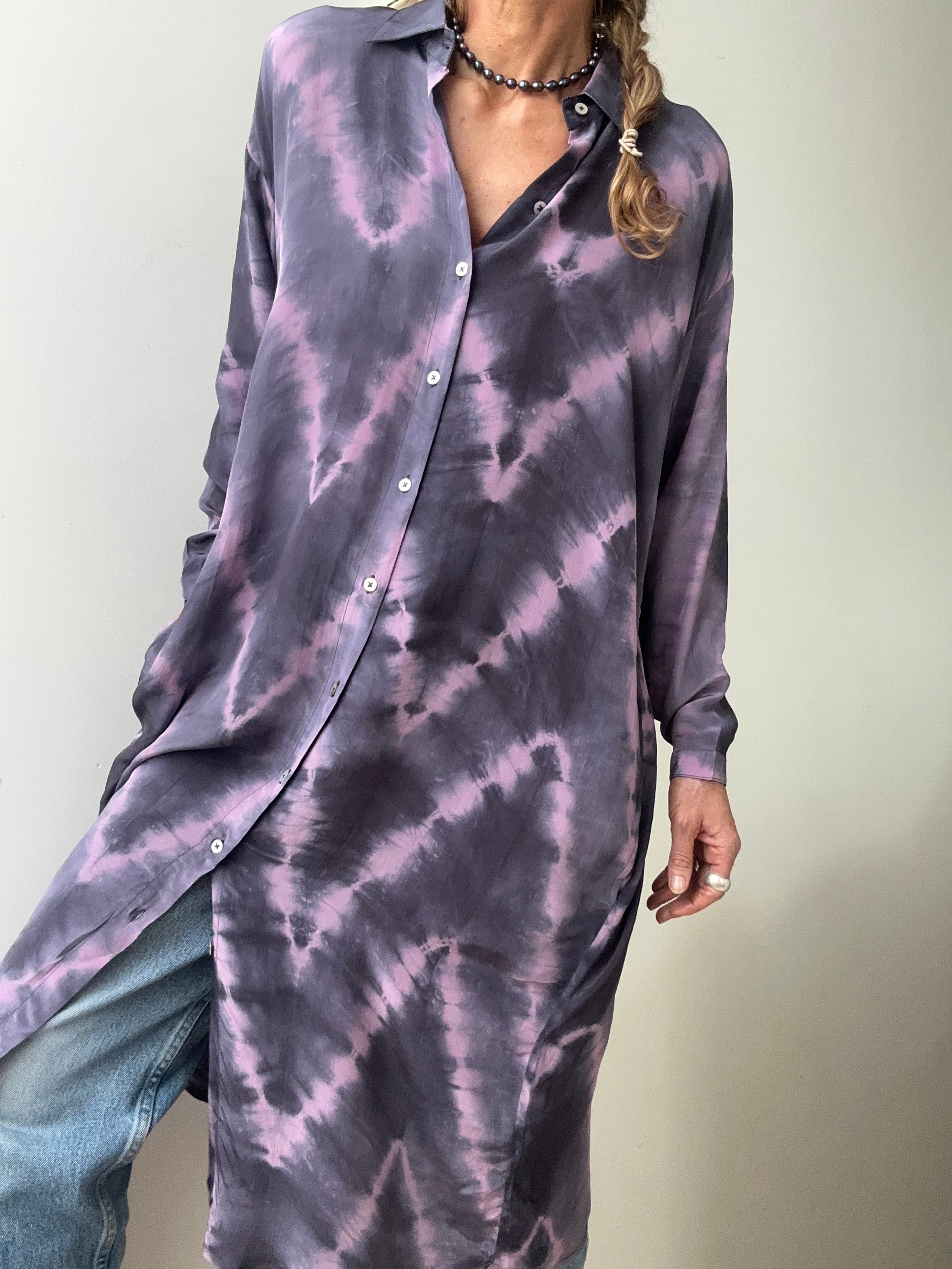 Nous Antwerp Florence Shirtdress Purple | Dresses